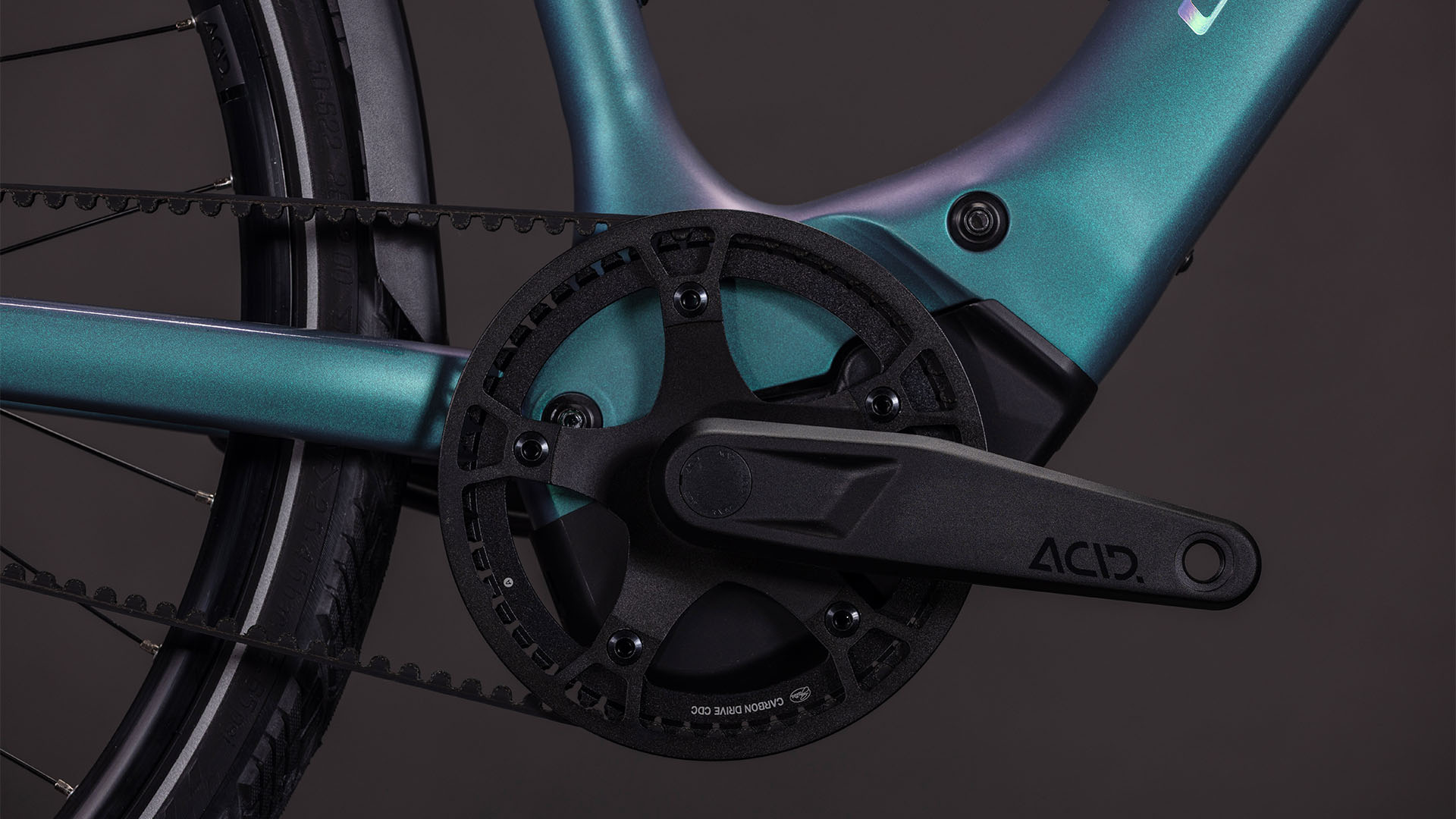 BICICLETA ELECTRICA CUBE EDITOR HYBRID SLT 400X FE SMARAGDGREY PRISM 2026 62 cm [4]