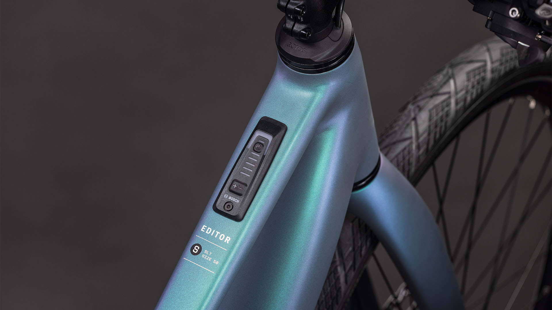 BICICLETA ELECTRICA CUBE EDITOR HYBRID SLT 400X TRAPEZE SMARAGDGREY PRISM 2026 50 cm [2]