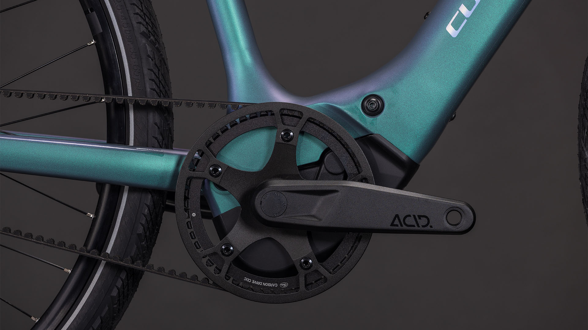 BICICLETA ELECTRICA CUBE EDITOR HYBRID SLT 400X TRAPEZE SMARAGDGREY PRISM 2026 54 cm [4]