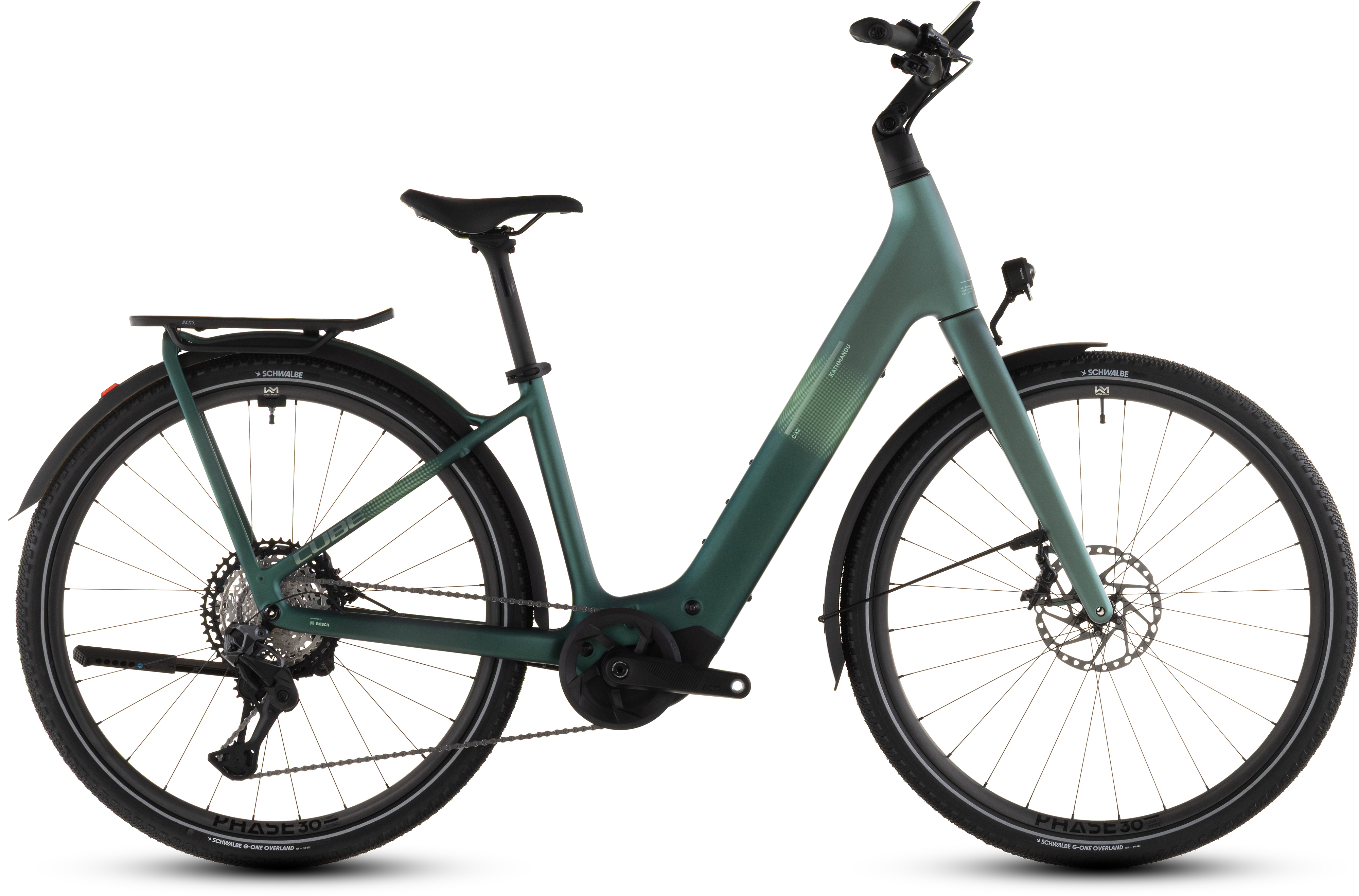 Ciclism - BICICLETA ELECTRICA CUBE KATHMANDU HYBRID C:62 SLT 400X EASY ENTRY SEAFOAM CHROME 2026 50cm