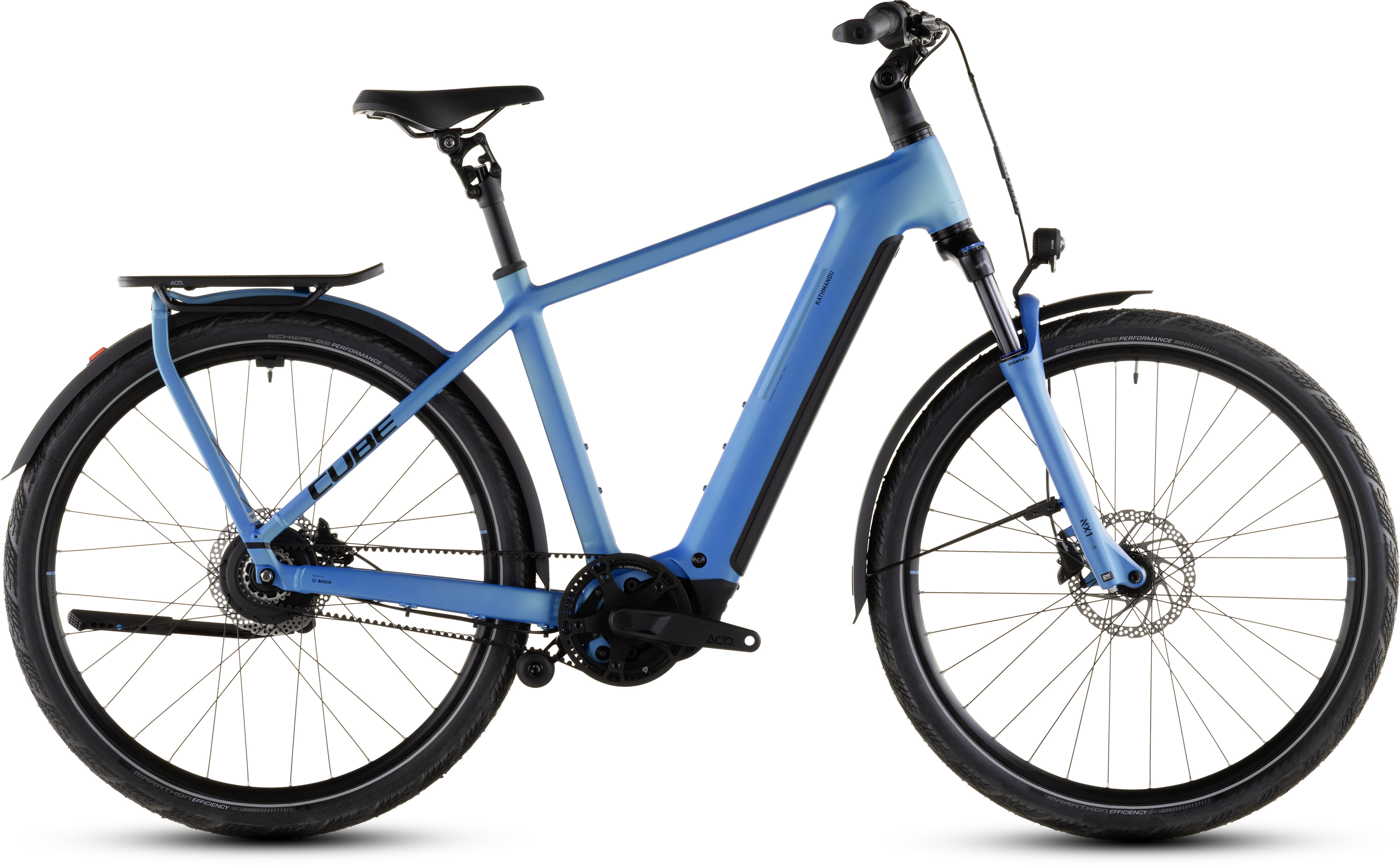 Ciclism - BICICLETA ELECTRICA CUBE KATHMANDU HYBRID COMFORT PRO 800 AZURE BLACK 2026 58 cm