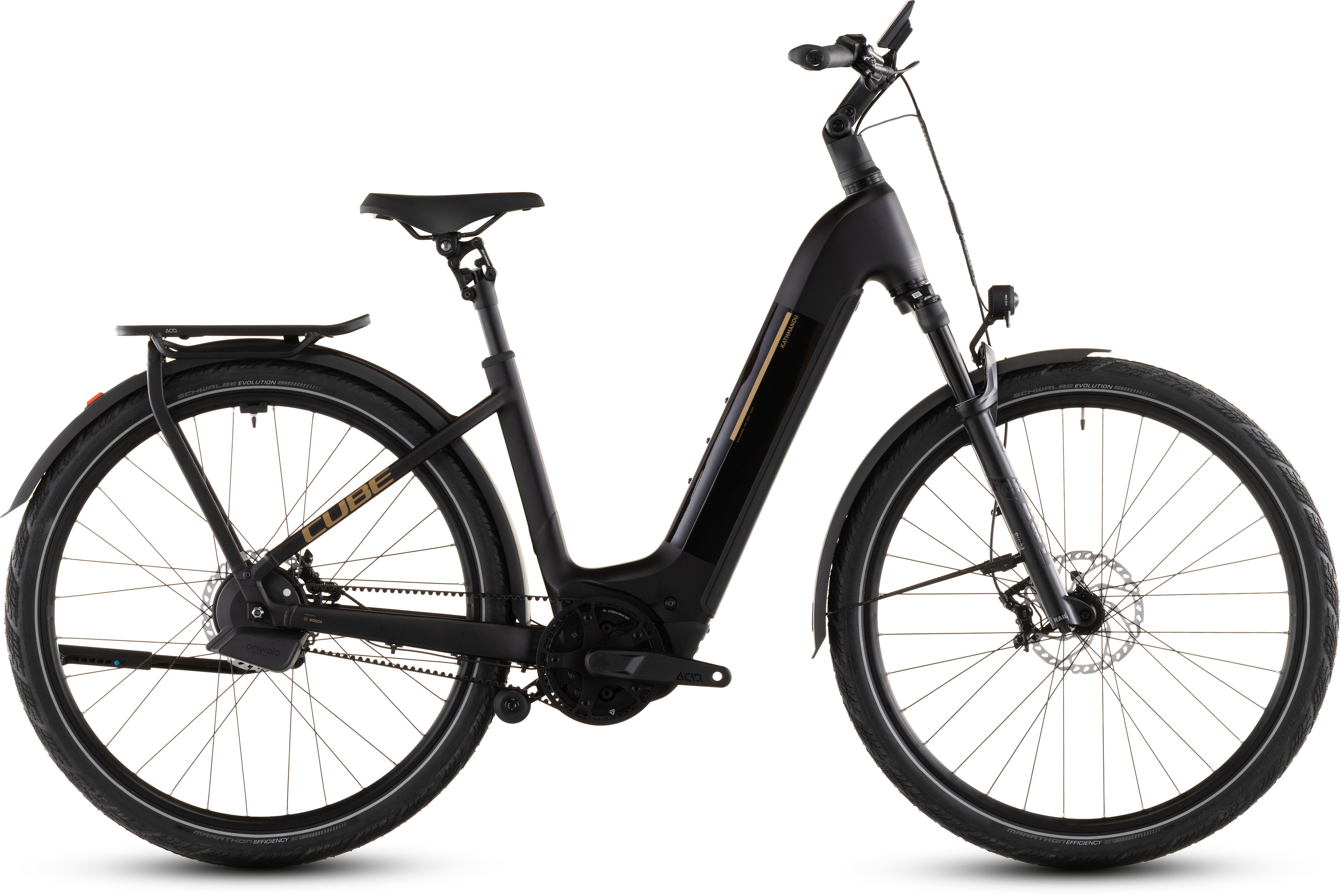 Ciclism - BICICLETA ELECTRICA CUBE KATHMANDU HYBRID COMFORT SLX 800 EASY ENTRY SOLARECLIPSE GOLD 2026 54 cm