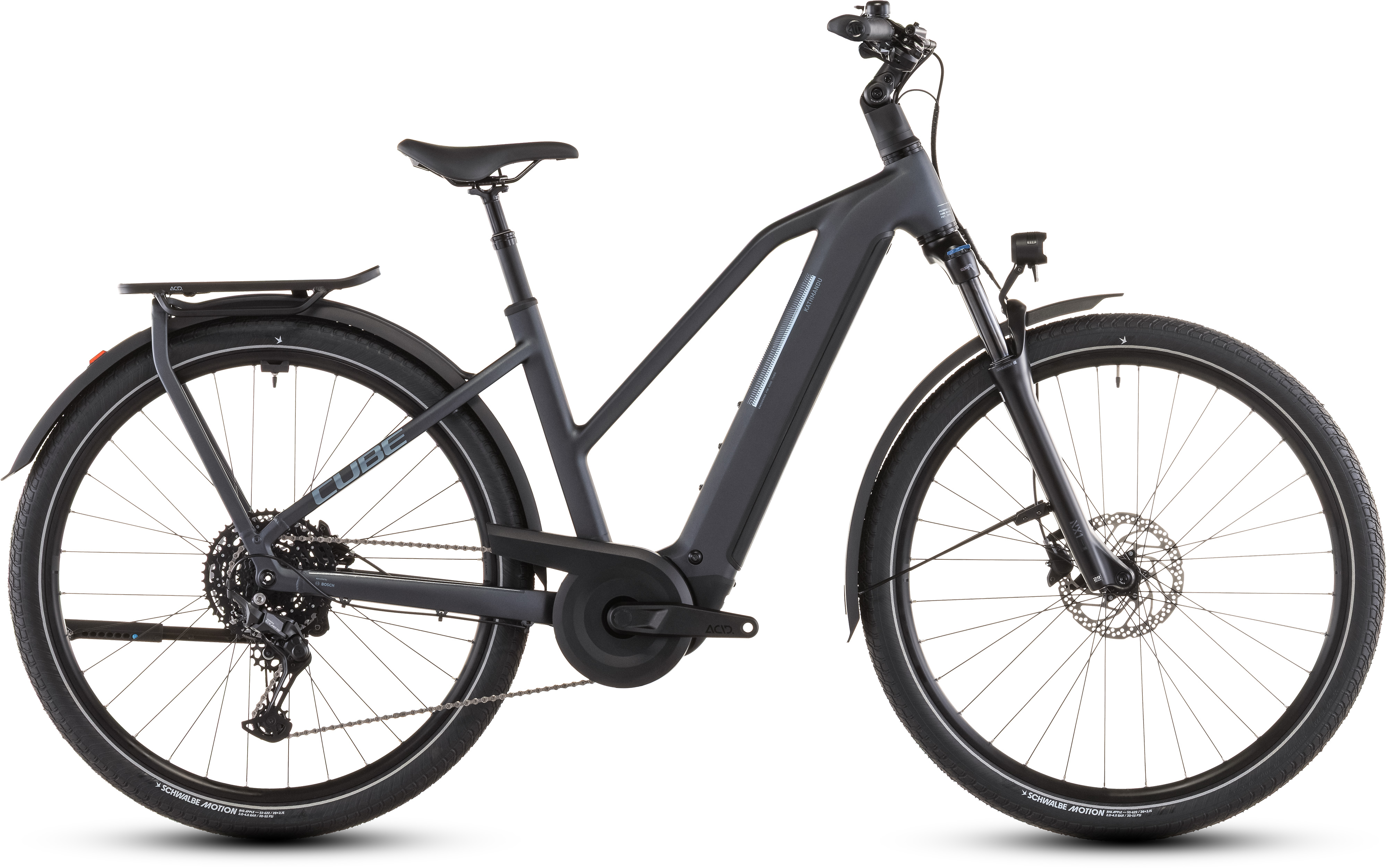 Ciclism - BICICLETA ELECTRICA CUBE KATHMANDU HYBRID ONE 800 TRAPEZE METALLICGREY GREY 2026 46 cm