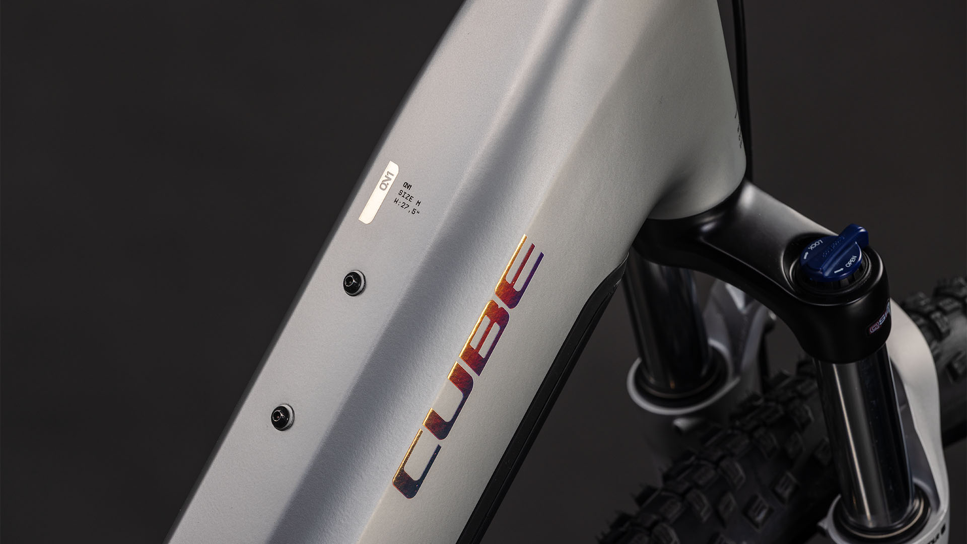 BICICLETA ELECTRICA CUBE REACTION HYBRID ONE 800 EASY ENTRY SLEEKGREY PRISM 2026 cadru S (16") - roti 27.5 [1]