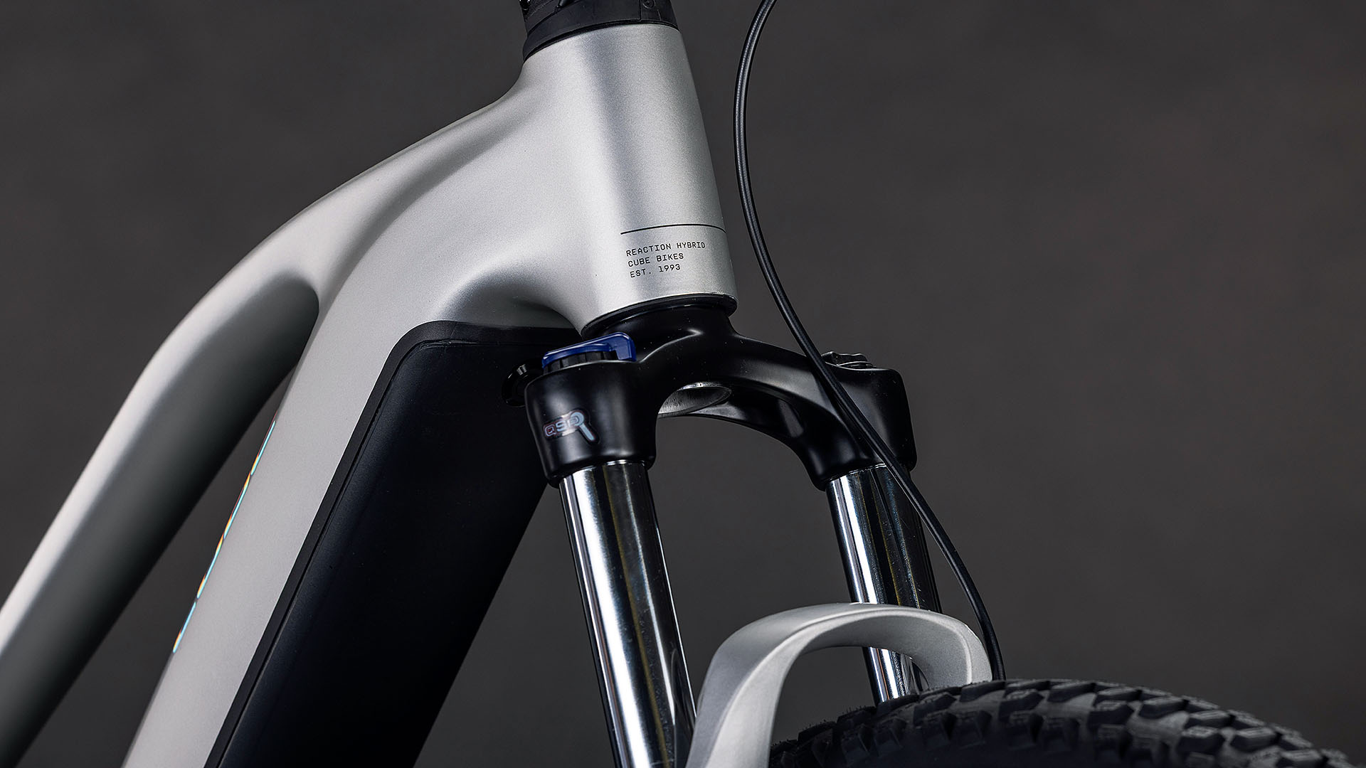 BICICLETA ELECTRICA CUBE REACTION HYBRID ONE 800 TRAPEZE SLEEKGREY PRISM 2026 cadru M (18") - roti 29 [4]