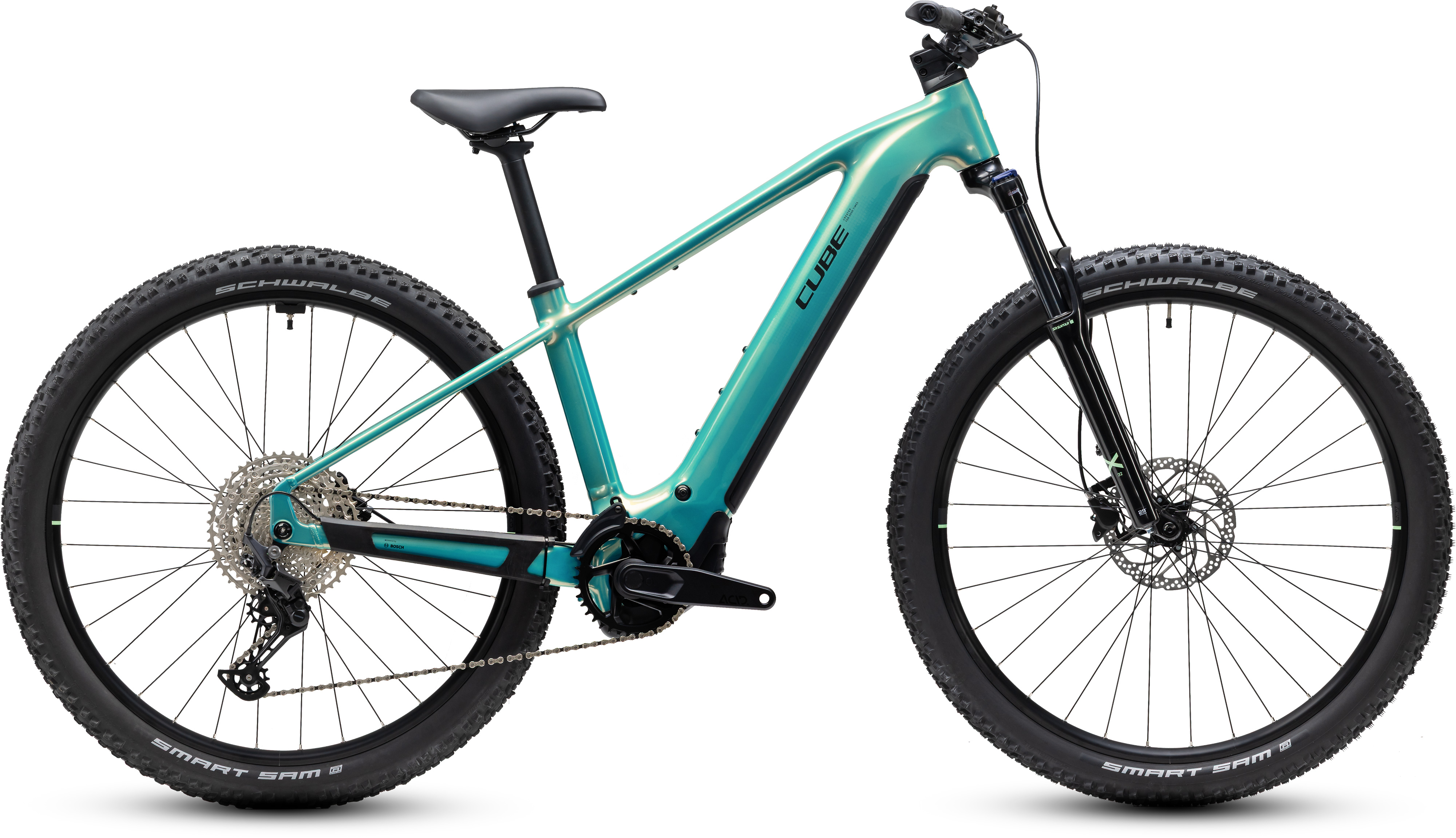 BICICLETA ELECTRICA CUBE REACTION HYBRID PERFORMANCE 720 MALDIVIAN BLACK 2027 cadru S (16") - roti 27.5 [0]