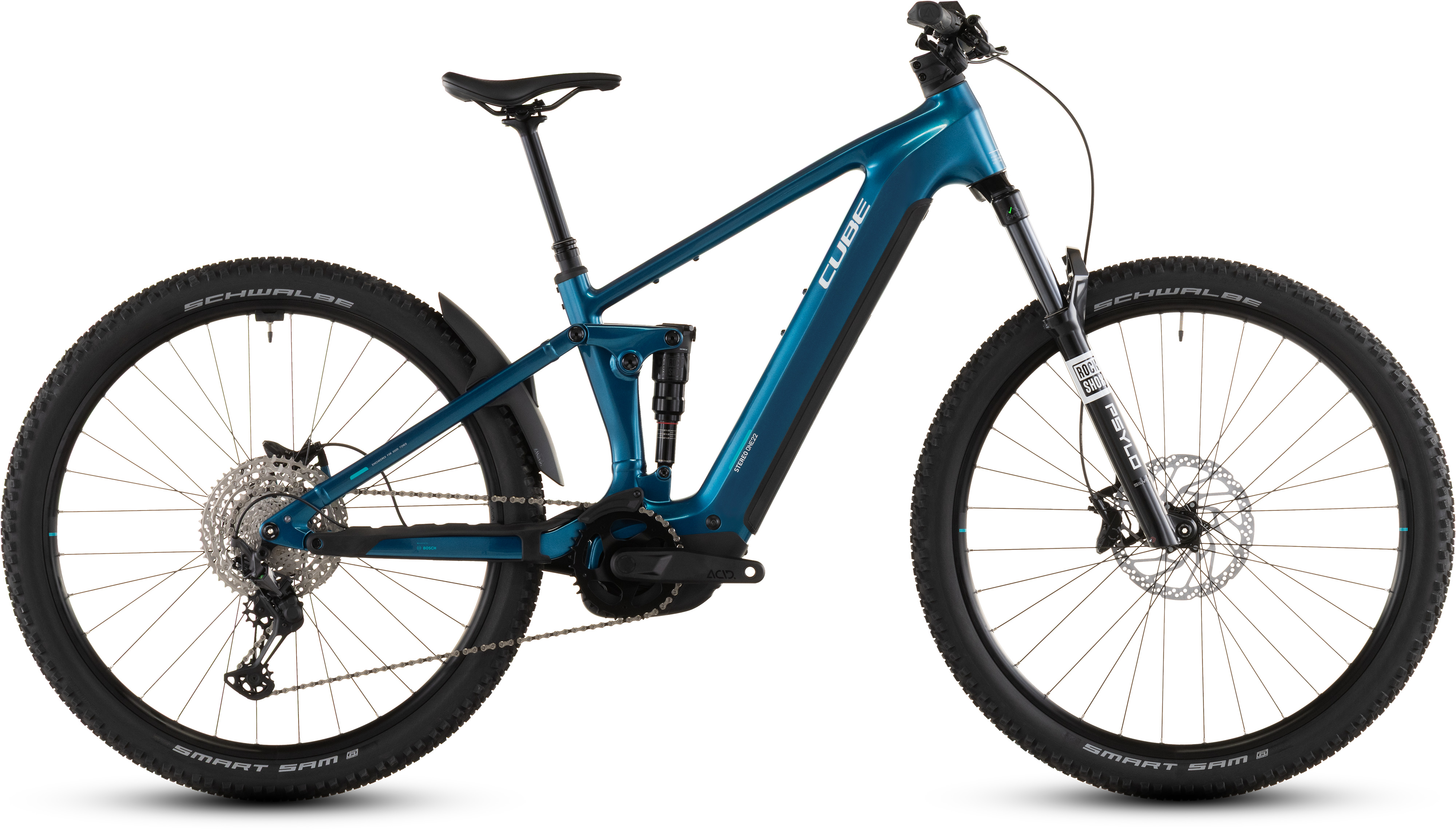 Ciclism - BICICLETA ELECTRICA CUBE STEREO HYBRID ONE22 RACE 800 ELECTRICBLUE WHITE 2026 cadru M (18") - roti 29