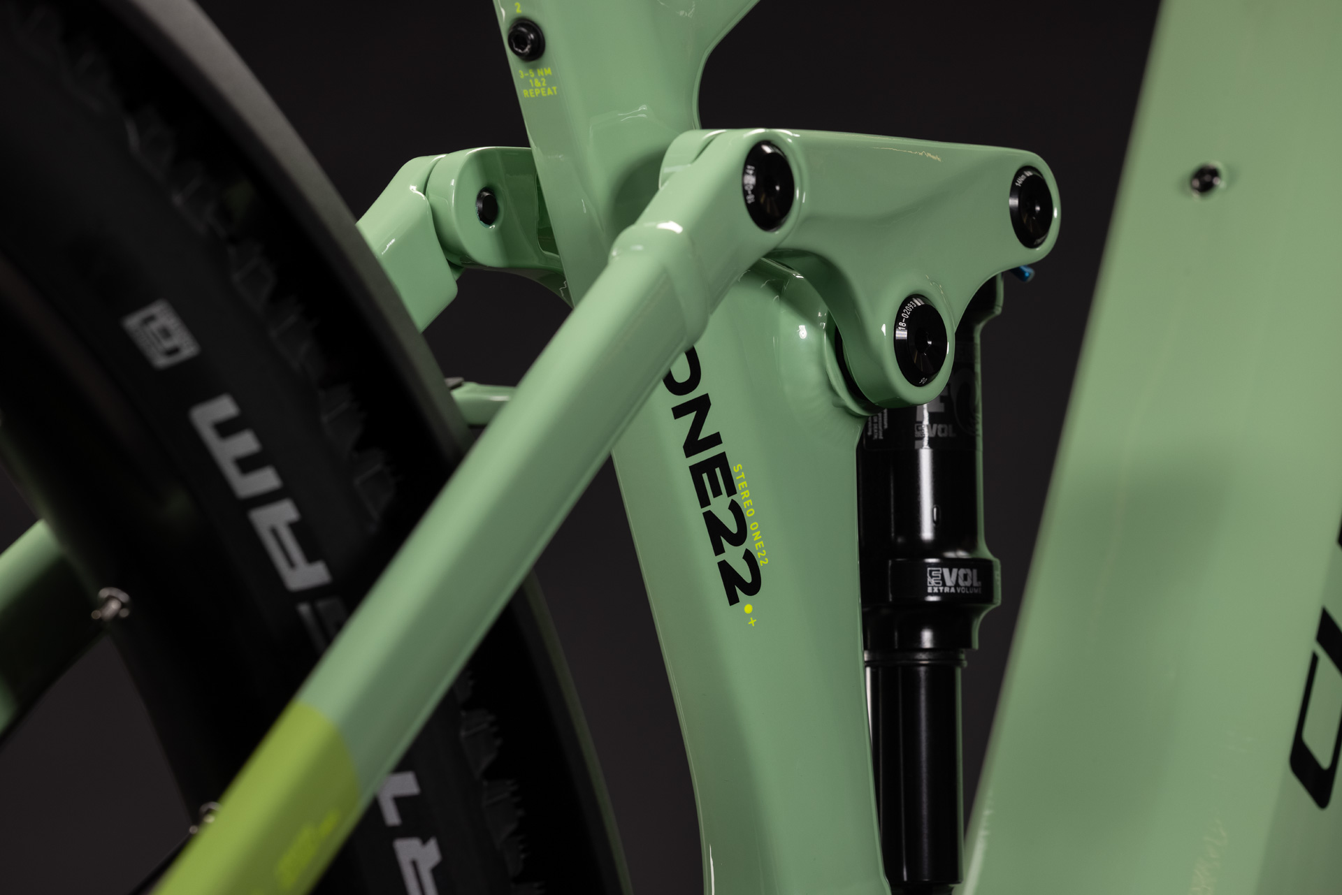 BICICLETA ELECTRICA CUBE STEREO HYBRID ONE22 SLX 800 FE CACTUS BLACK 2027 cadru M (18") - roti 29 [3]