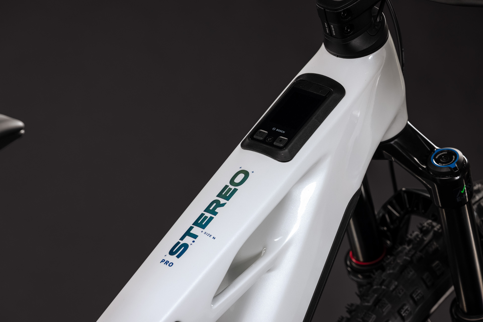 BICICLETA ELECTRICA CUBE STEREO HYBRID ONE44 HPC PRO 800 METALLICWHITE BLUE 2027 cadru S (16") - roti 27.5 [2]