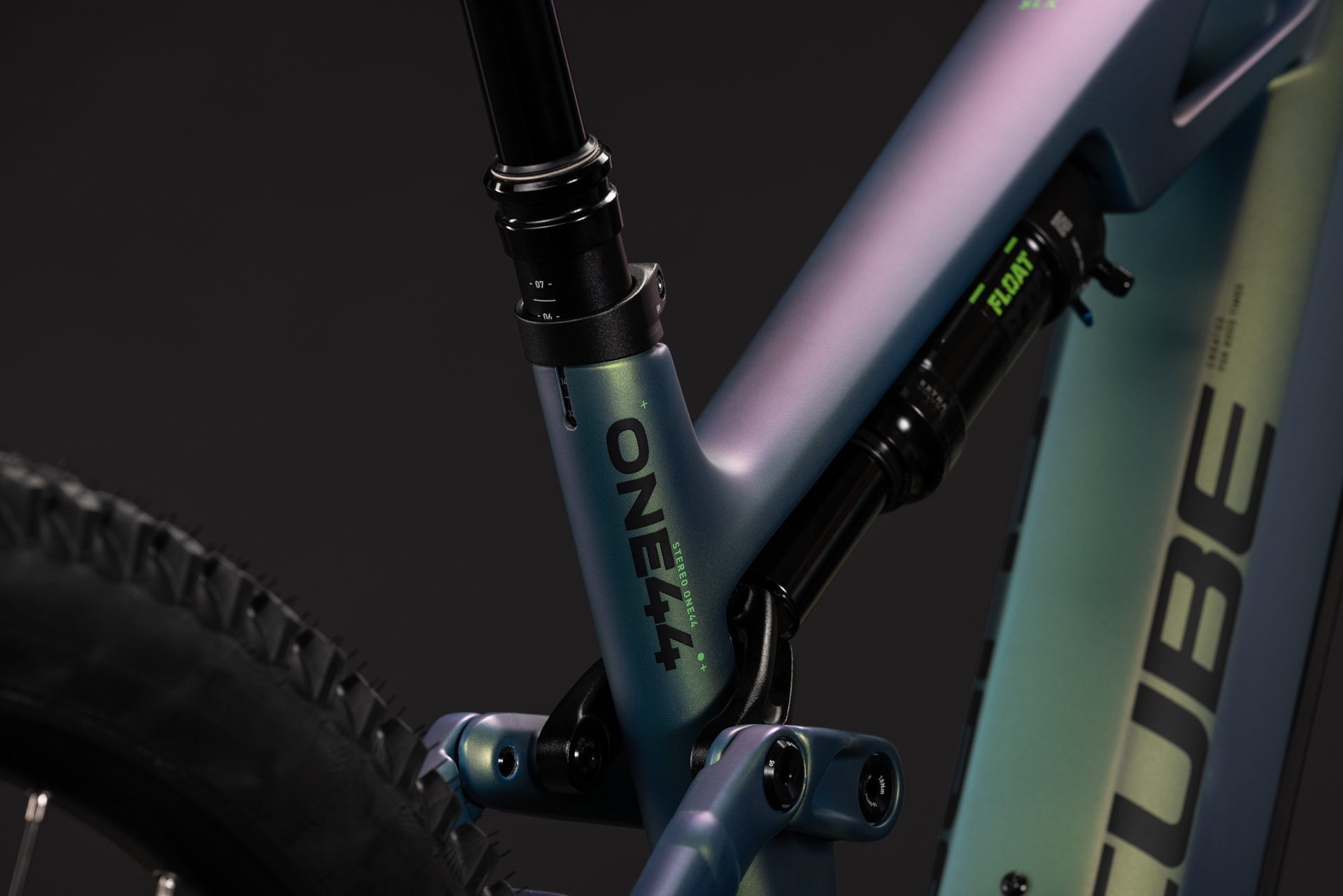 BICICLETA ELECTRICA CUBE STEREO HYBRID ONE44 HPC SLX 800 JUNGALI BLACK 2027 cadru S (16") - roti 27.5 [2]