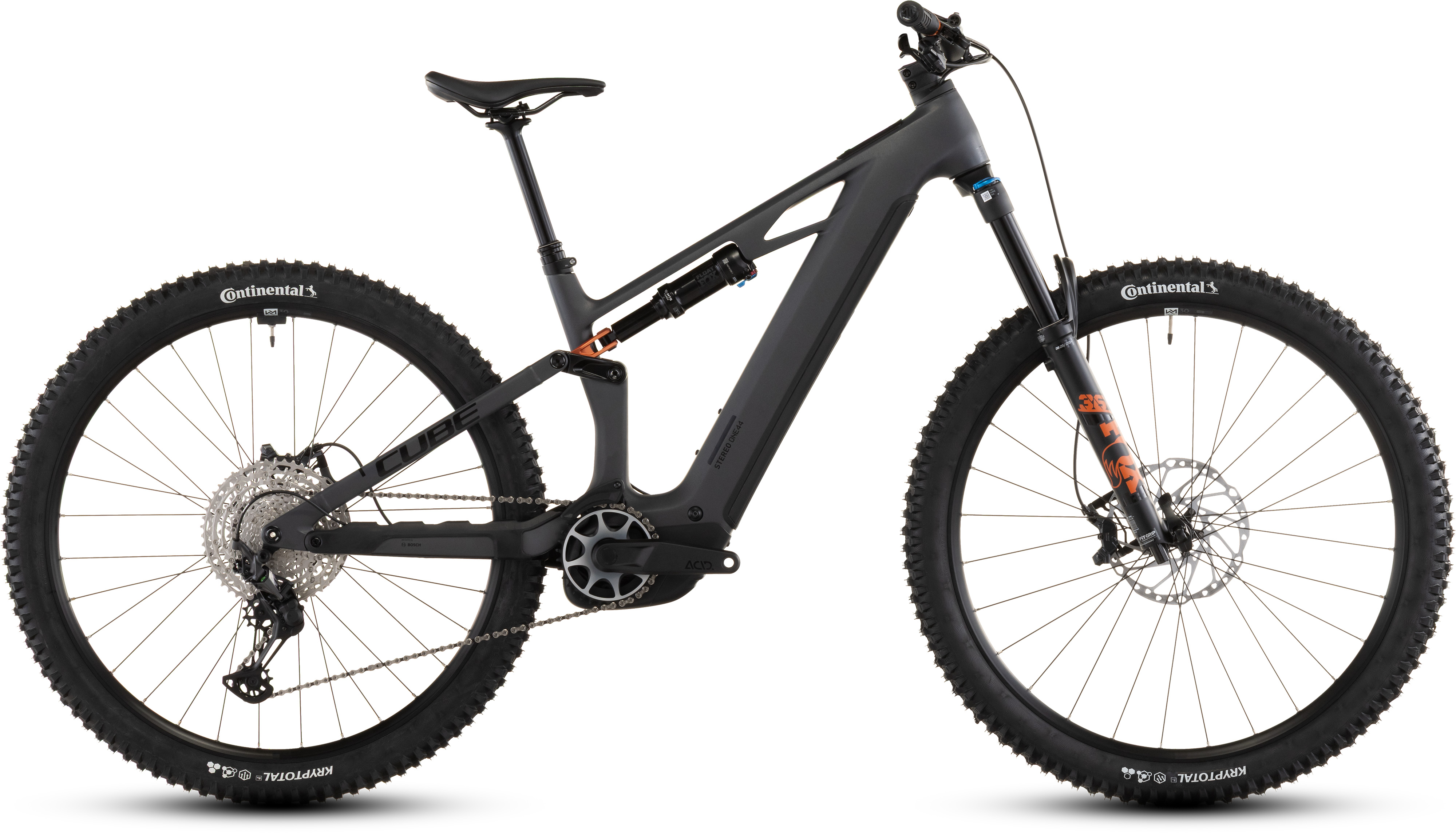 Ciclism - BICICLETA ELECTRICA CUBE STEREO HYBRID ONE44 HPC SLX 800 SLABGREY ORANGE 2026 cadru L (20") - roti 29