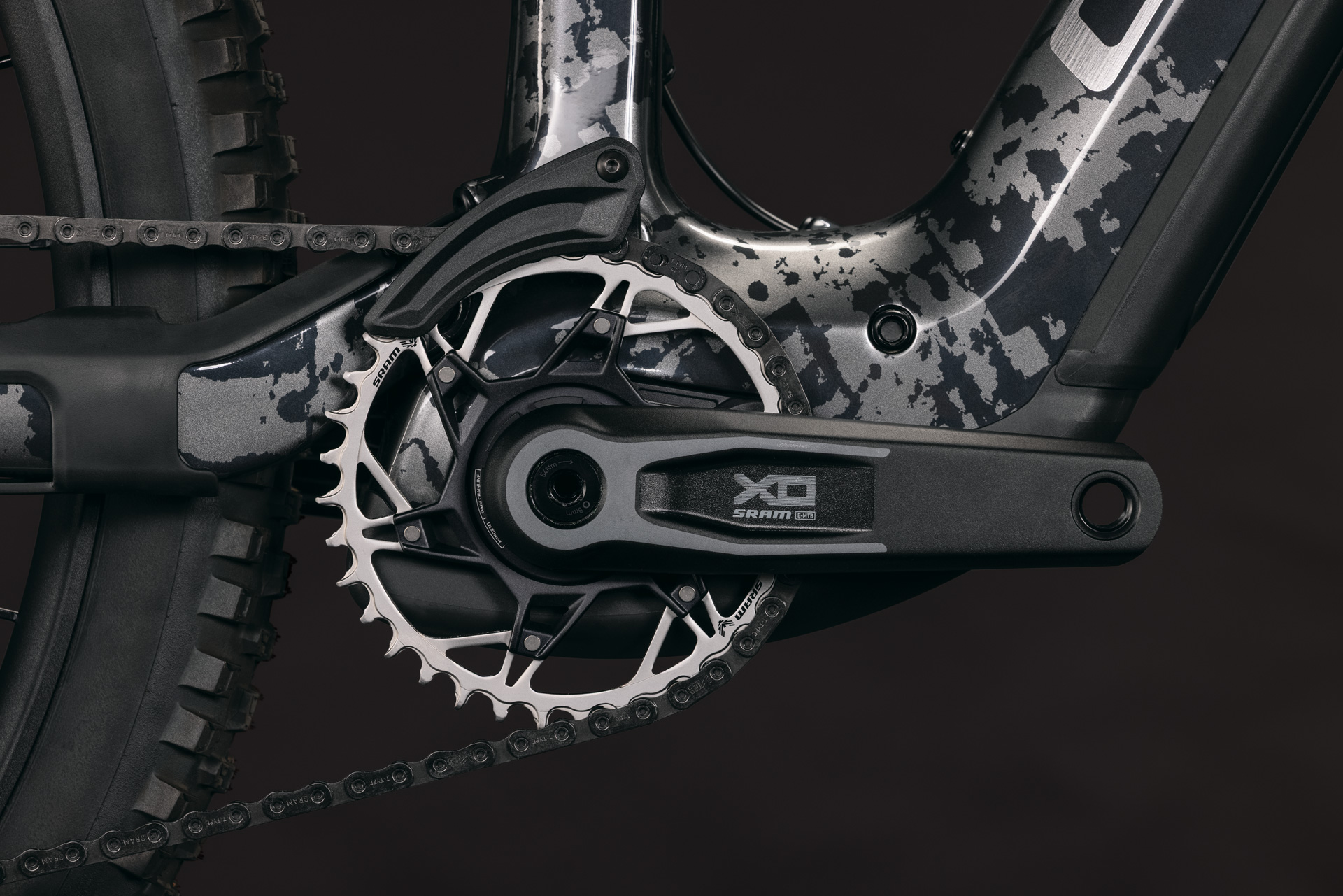 BICICLETA ELECTRICA CUBE STEREO HYBRID ONE44 HPC SUPER TM 800 GRAPHITEGLITCH GREY 2027 cadru L (20") - roti 29 [3]