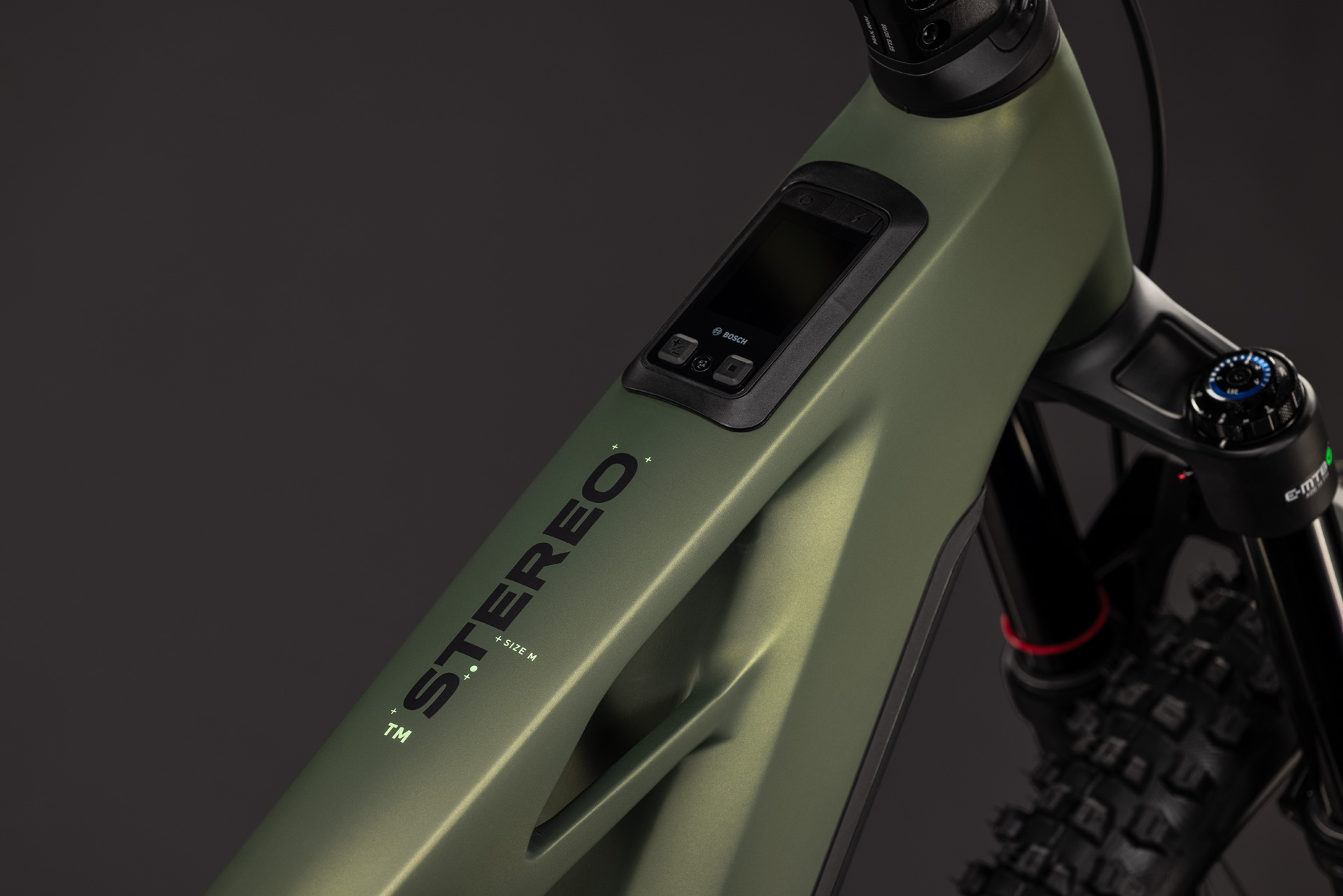BICICLETA ELECTRICA CUBE STEREO HYBRID ONE44 HPC TM 800 REEDGREEN GILLS 2027 cadru S (16") - roti 27.5 [2]