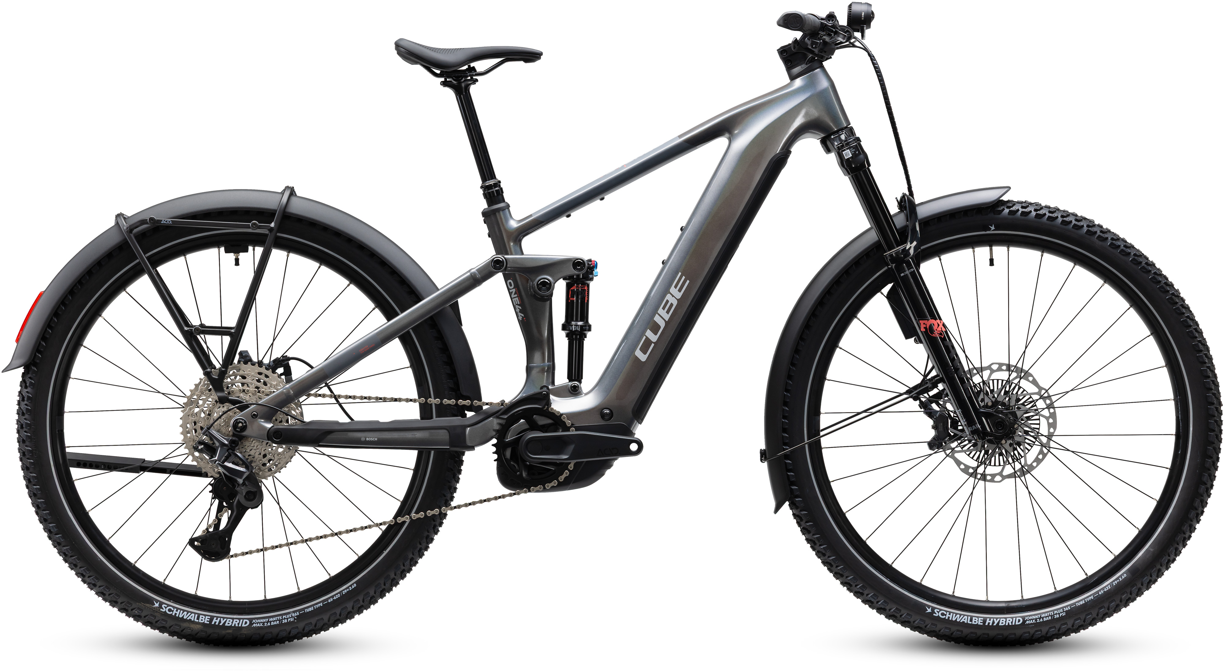 Ciclism - BICICLETA ELECTRICA CUBE STEREO HYBRID ONE44 SLX 800 FE PRISMASILVER GREY 2027 cadru S (16") - roti 27.5