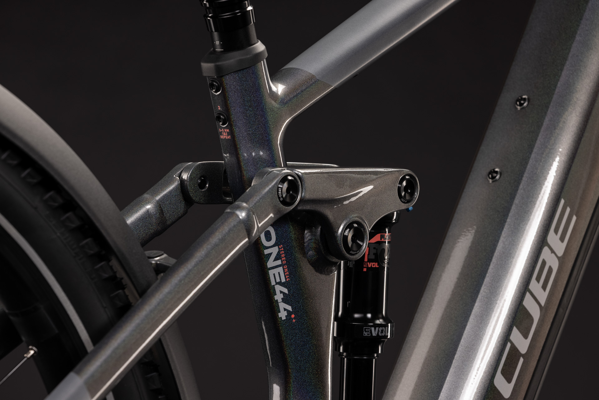 BICICLETA ELECTRICA CUBE STEREO HYBRID ONE44 SLX 800 FE PRISMASILVER GREY 2027 cadru XL (22") - roti 29 [3]
