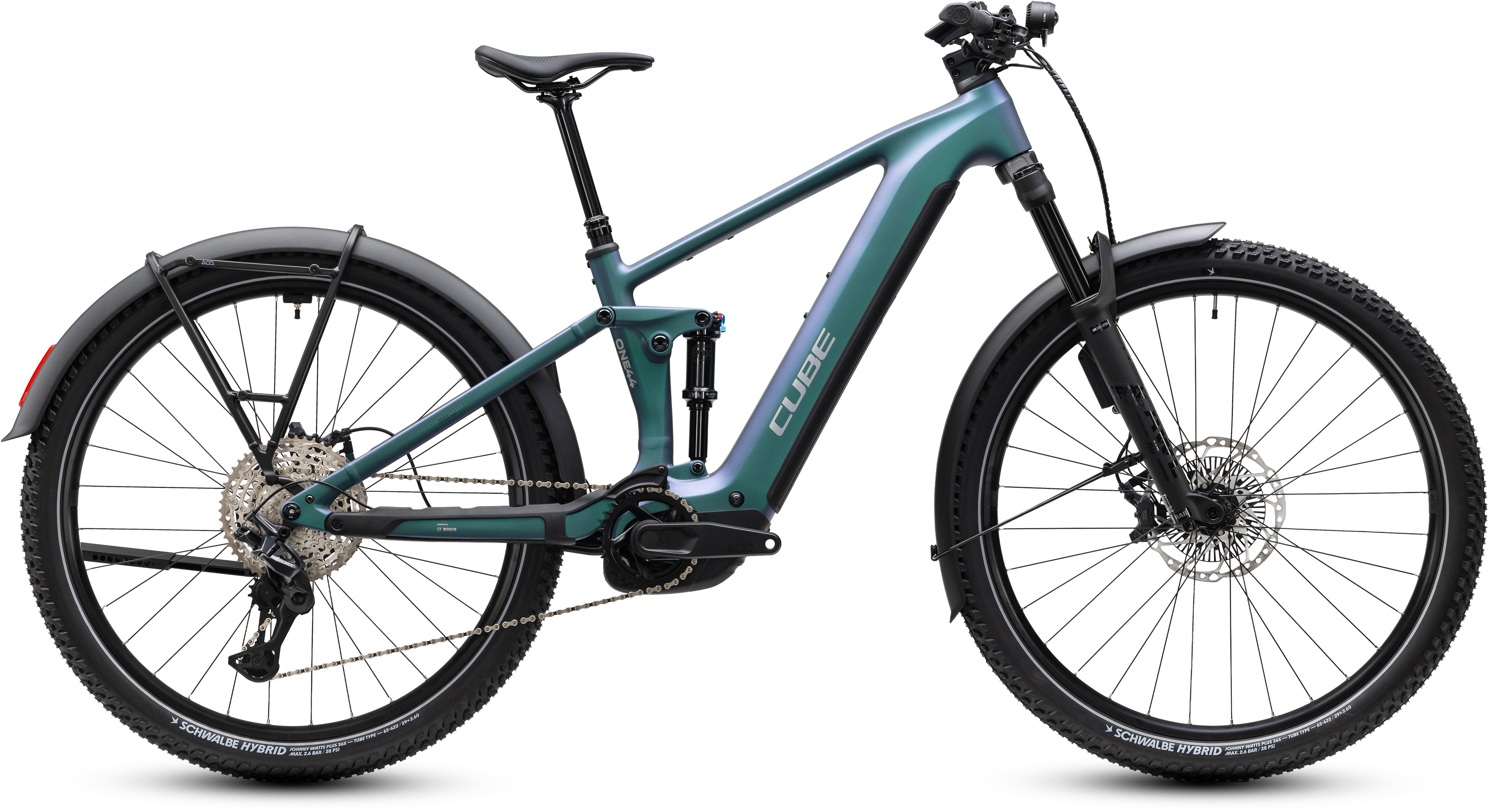 Ciclism - BICICLETA ELECTRICA CUBE STEREO HYBRID ONE44 SLX 800 FE SMARAGDGREY CHROME 2027 cadru M (18") - roti 29