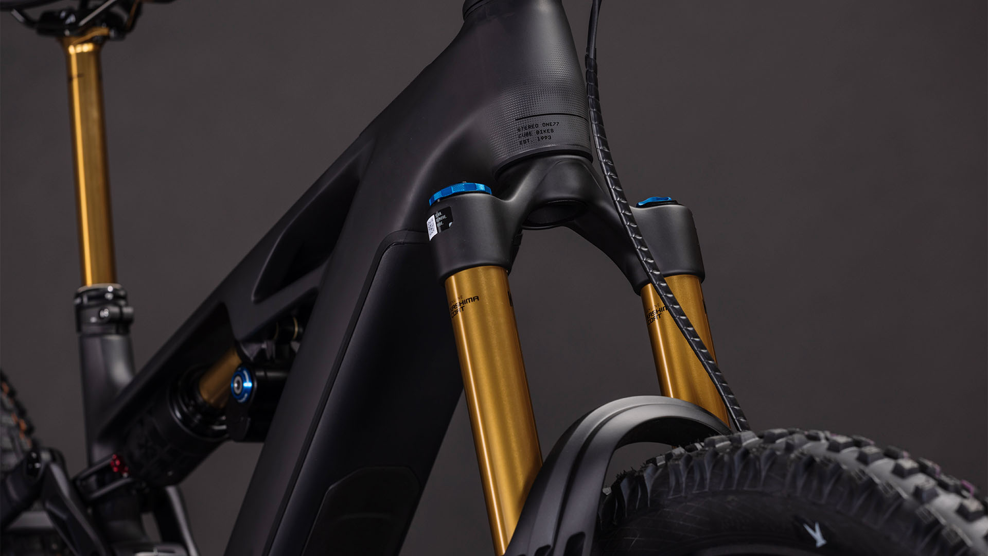 BICICLETA ELECTRICA CUBE STEREO HYBRID ONE77 HPC AT 800 CARBON GOLD 2026 M [4]