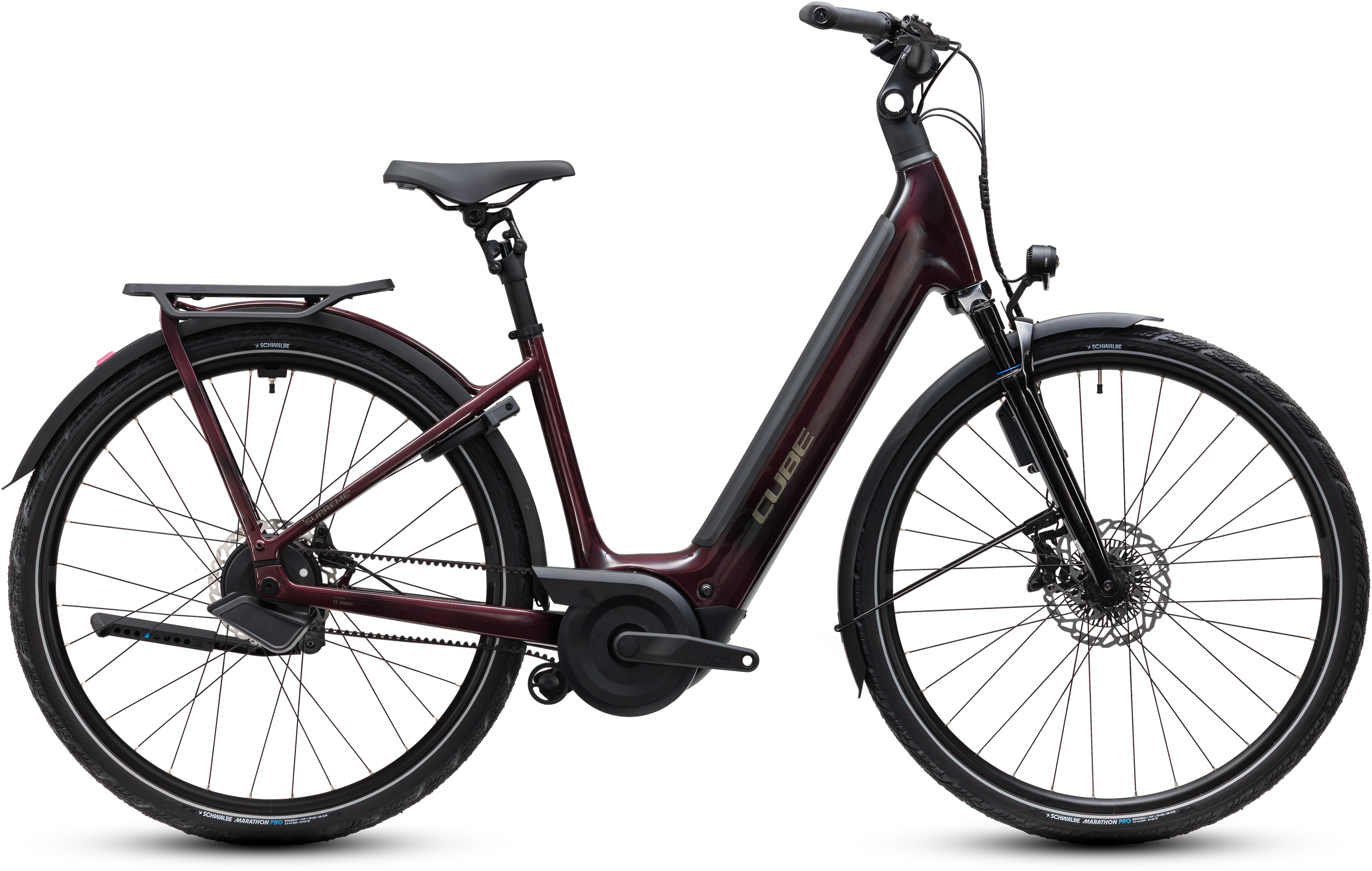 Ciclism - BICICLETA ELECTRICA CUBE SUPREME HYBRID C:62 DELUXE SLT 600 EASY ENTRY LIQUIDRED CHROME 2027 54 cm