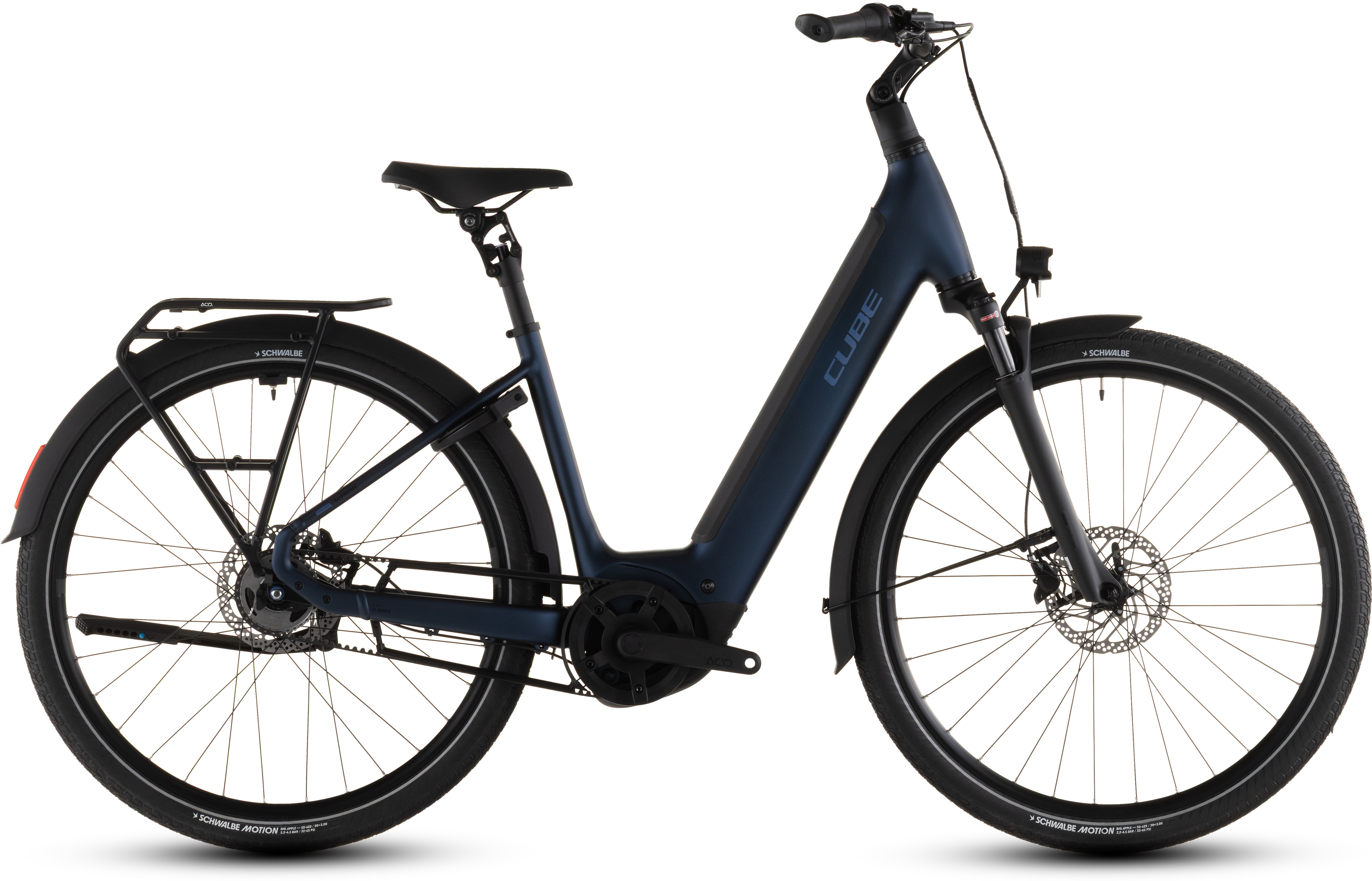 Ciclism - BICICLETA ELECTRICA CUBE SUPREME HYBRID DELUXE ONE 600 EASY ENTRY INDIGOBLUE SWITCH 2026 50 cm