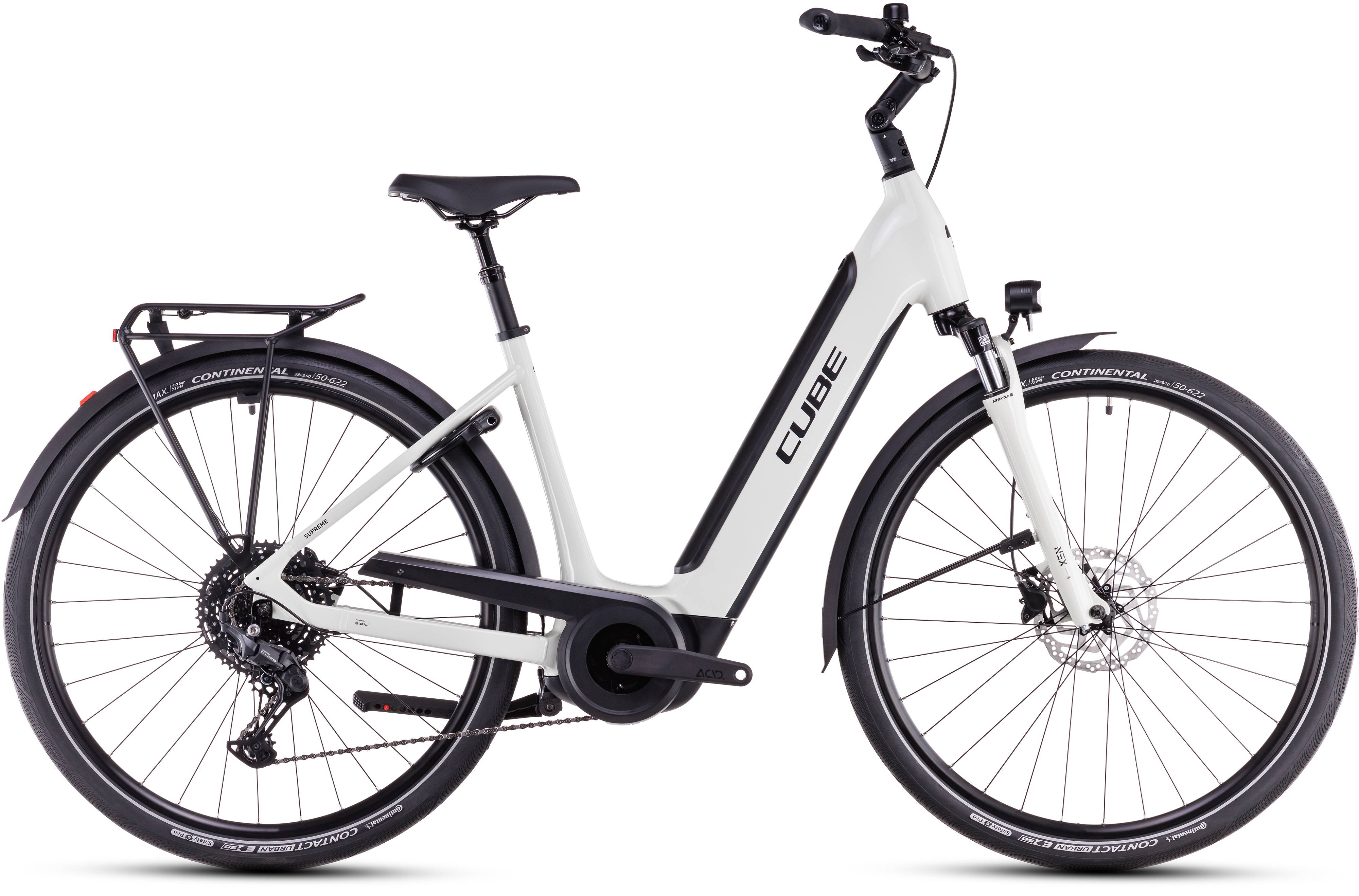 Biciclete electrice - BICICLETA ELECTRICA CUBE SUPREME HYBRID ONE 500 EASY ENTRY DESERTSTONE BLACK 2025 cadru 54cm - roti 28"