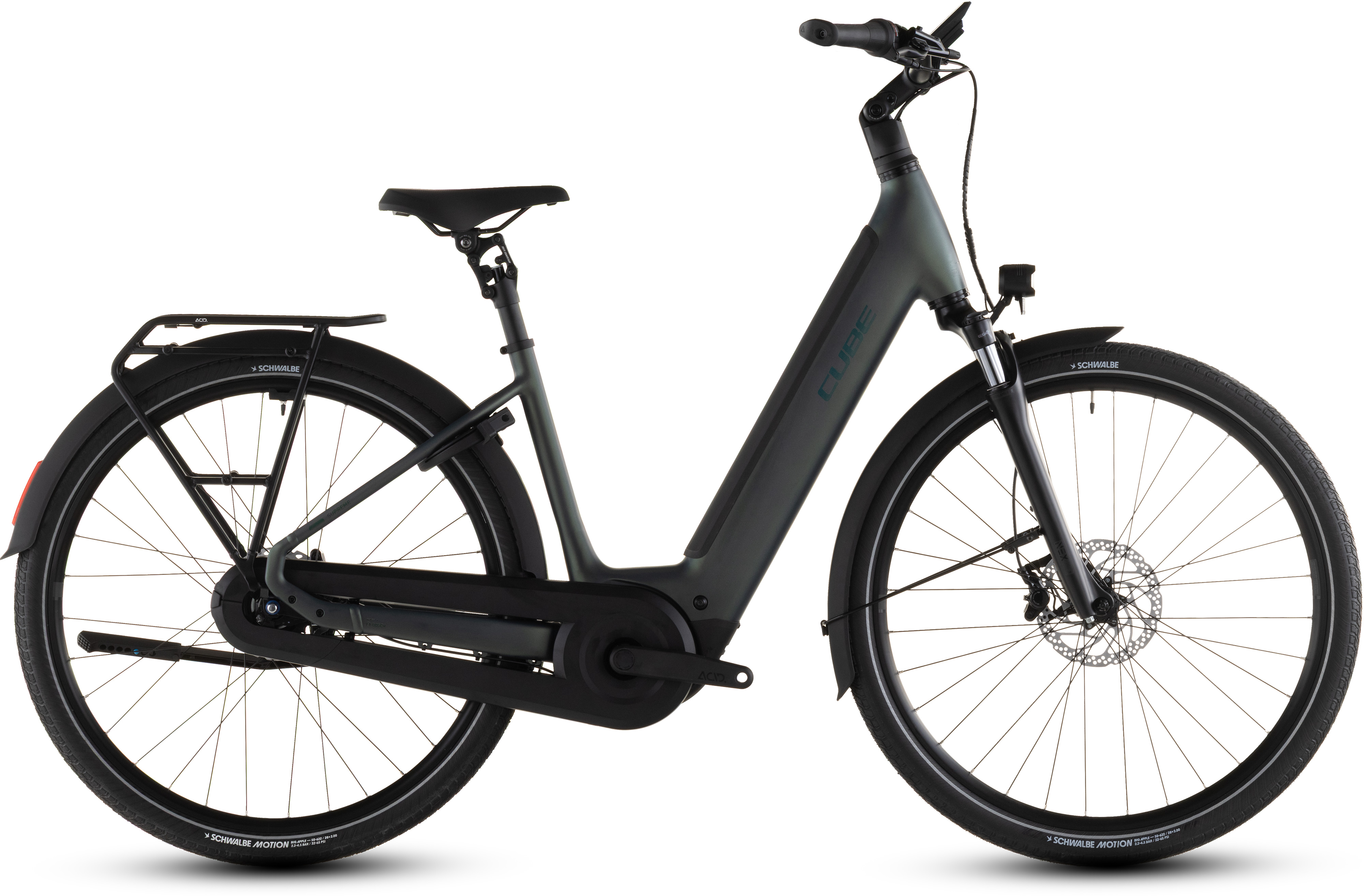 Ciclism - BICICLETA ELECTRICA CUBE SUPREME RT HYBRID COMFORT EXC 600 EASY ENTRY SAGEBRUSHGREEN PRISM 2026 54 cm