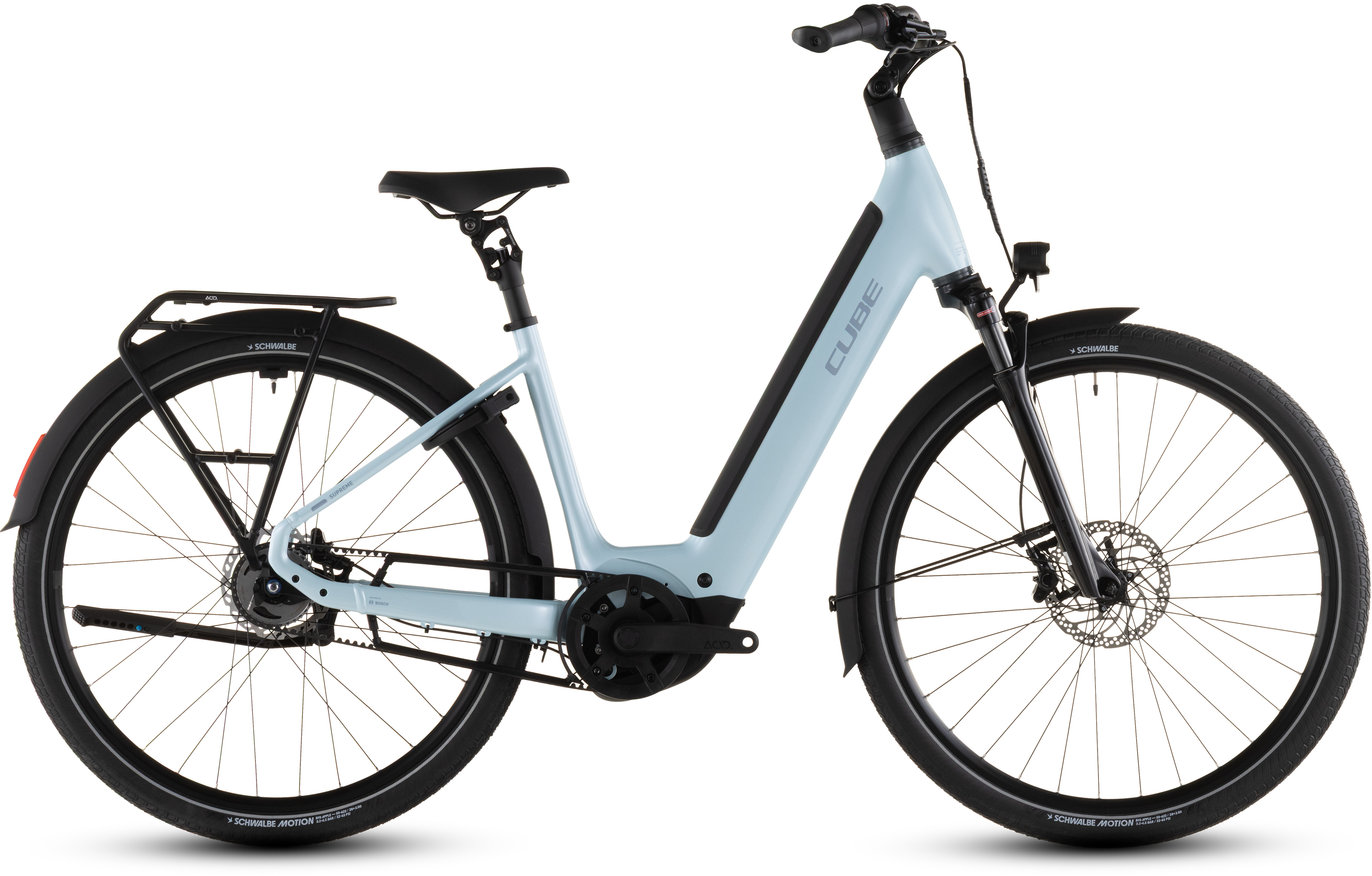 Ciclism - BICICLETA ELECTRICA CUBE SUPREME RT HYBRID DELUXE EX 600 EASY ENTRY AIRYGREEN PRISM 2026 46 cm