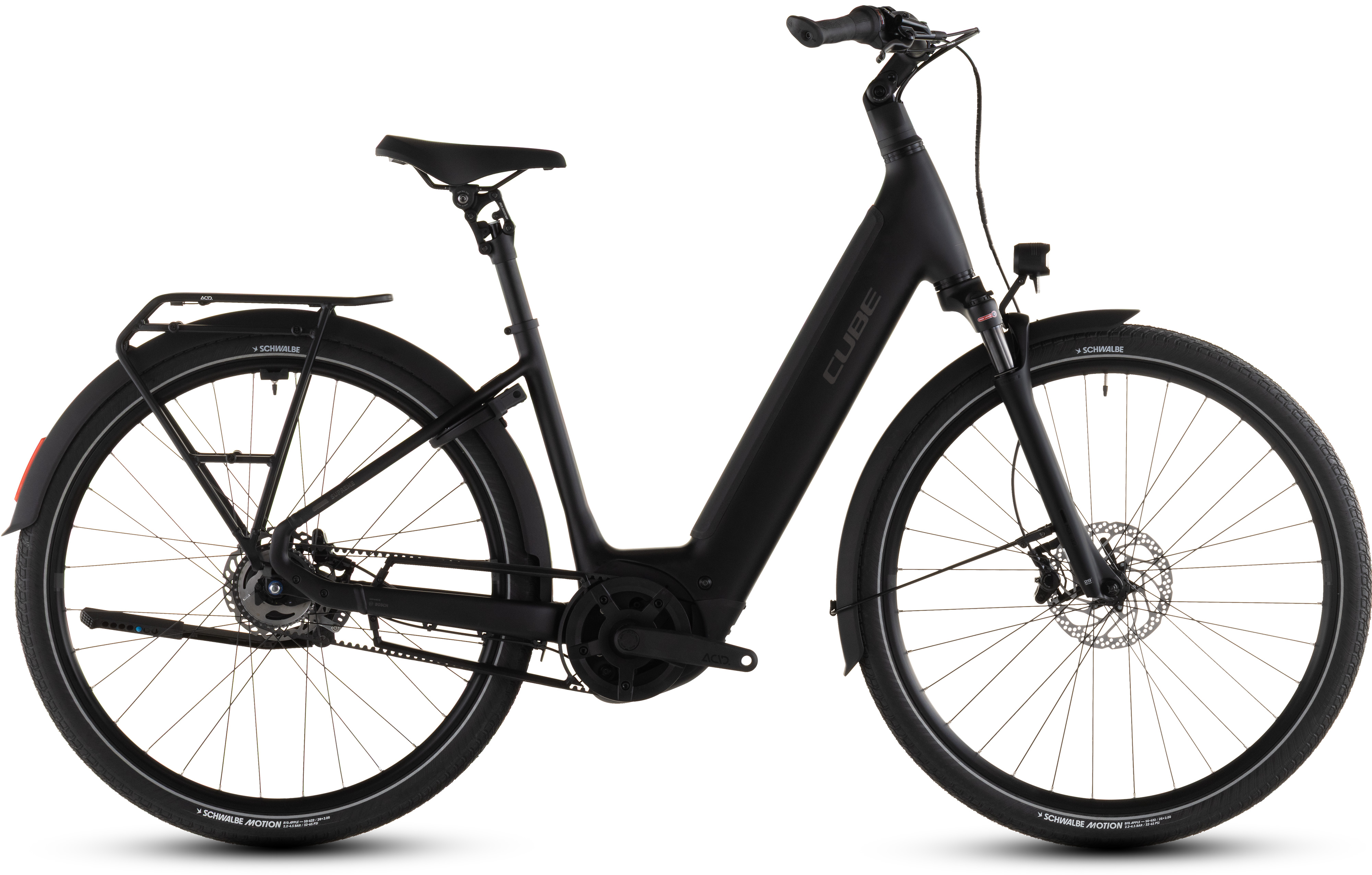 Ciclism - BICICLETA ELECTRICA CUBE SUPREME RT HYBRID DELUXE EX 600 EASY ENTRY BLACK CHROME 2026 54 cm