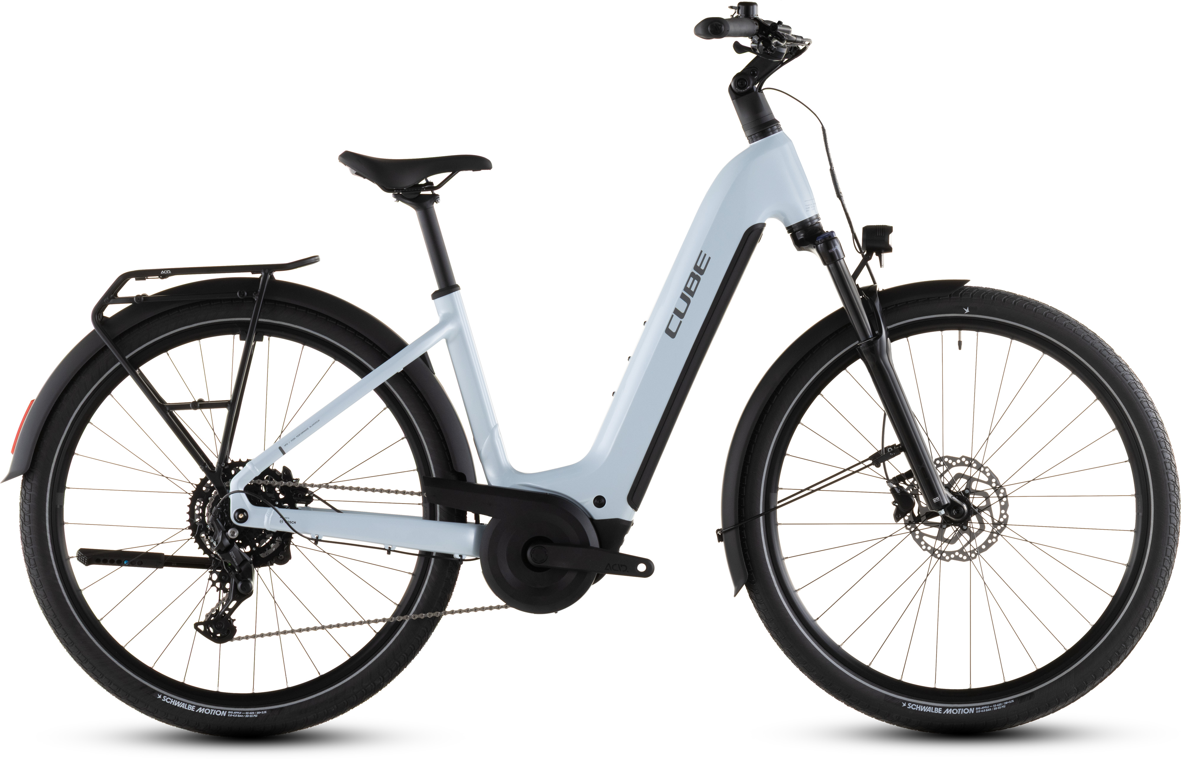 Ciclism - BICICLETA ELECTRICA CUBE TOURING HYBRID ONE 600 EASY ENTRY GLACIER REFLEX 2026 50 cm