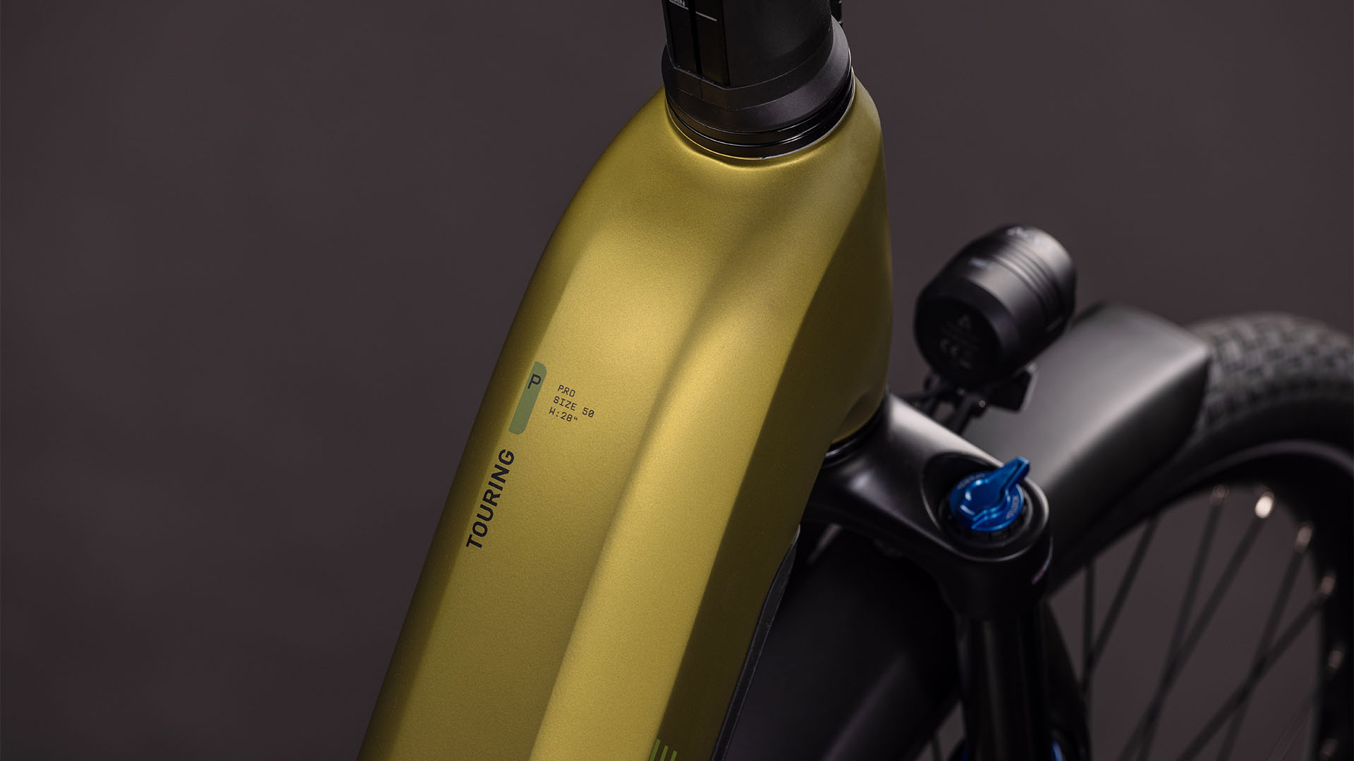 BICICLETA ELECTRICA CUBE TOURING HYBRID PRO 800 EASY ENTRY GOLDENLIME BLACK 2026 50 cm [1]