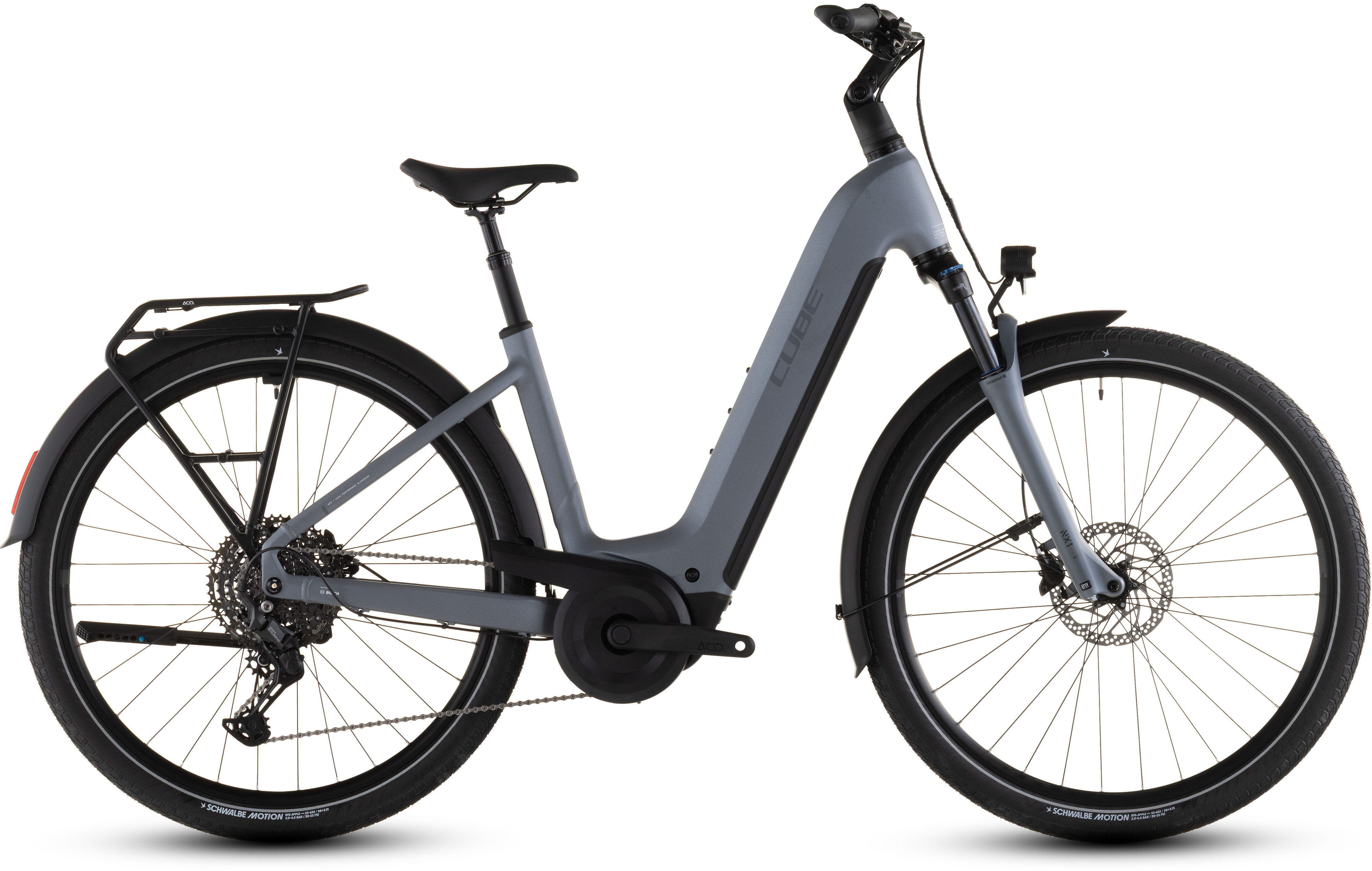 Ciclism - BICICLETA ELECTRICA CUBE TOURING HYBRID PRO 800 EASY ENTRY PEARLGREY GREY 2026 54 cm
