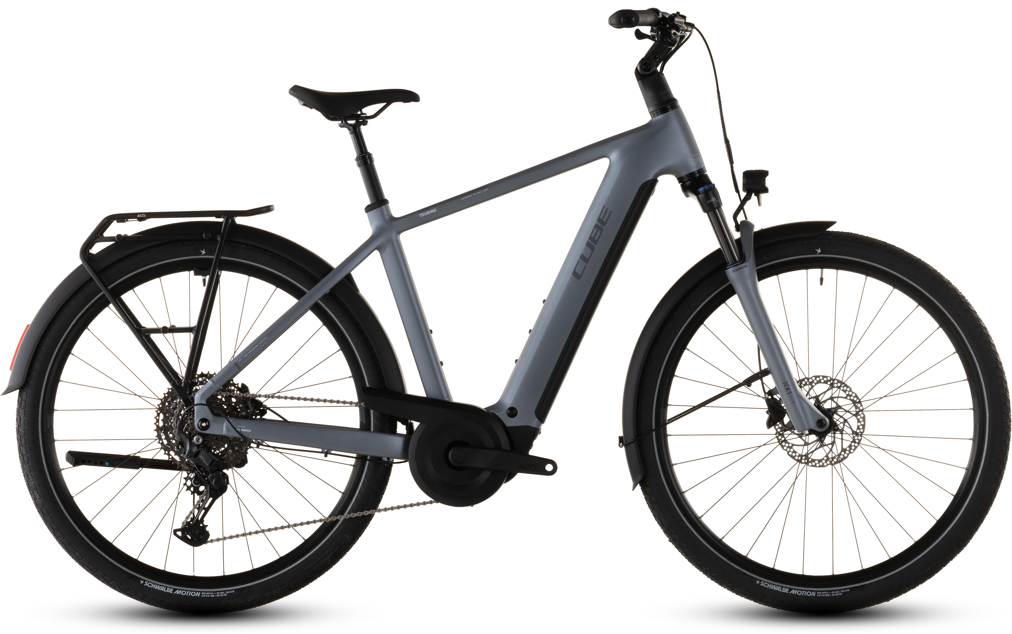 Ciclism - BICICLETA ELECTRICA CUBE TOURING HYBRID PRO 800 PEARLGREY GREY 2026 54 cm