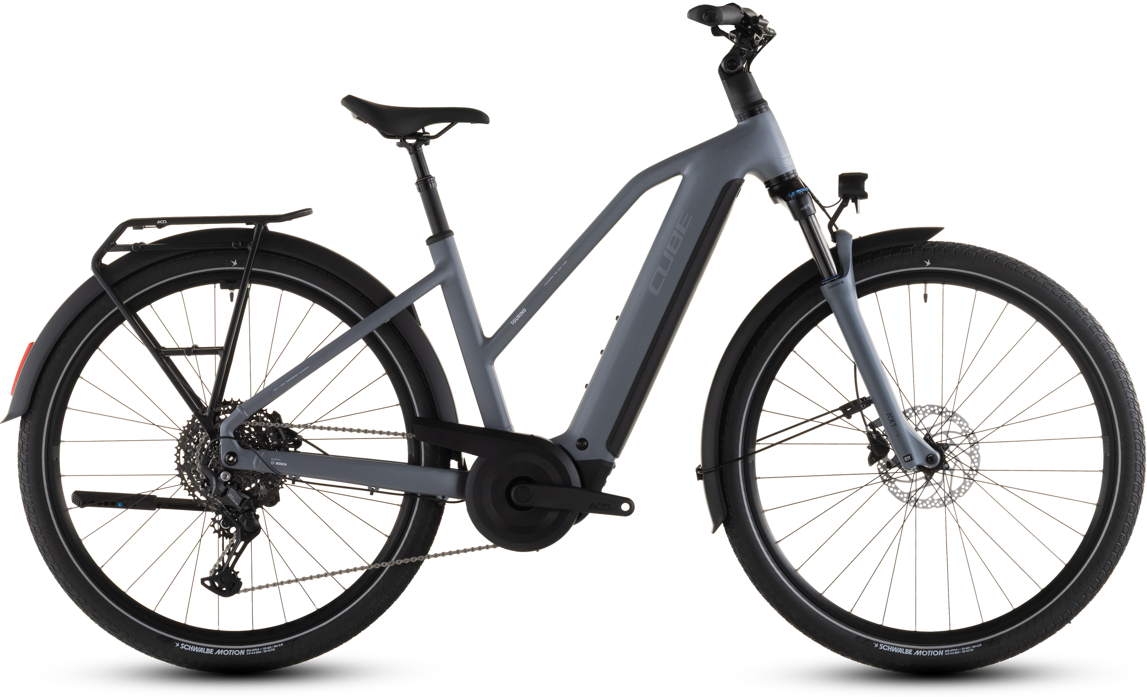 Ciclism - BICICLETA ELECTRICA CUBE TOURING HYBRID PRO 800 TRAPEZE PEARLGREY GREY 2026 58cm