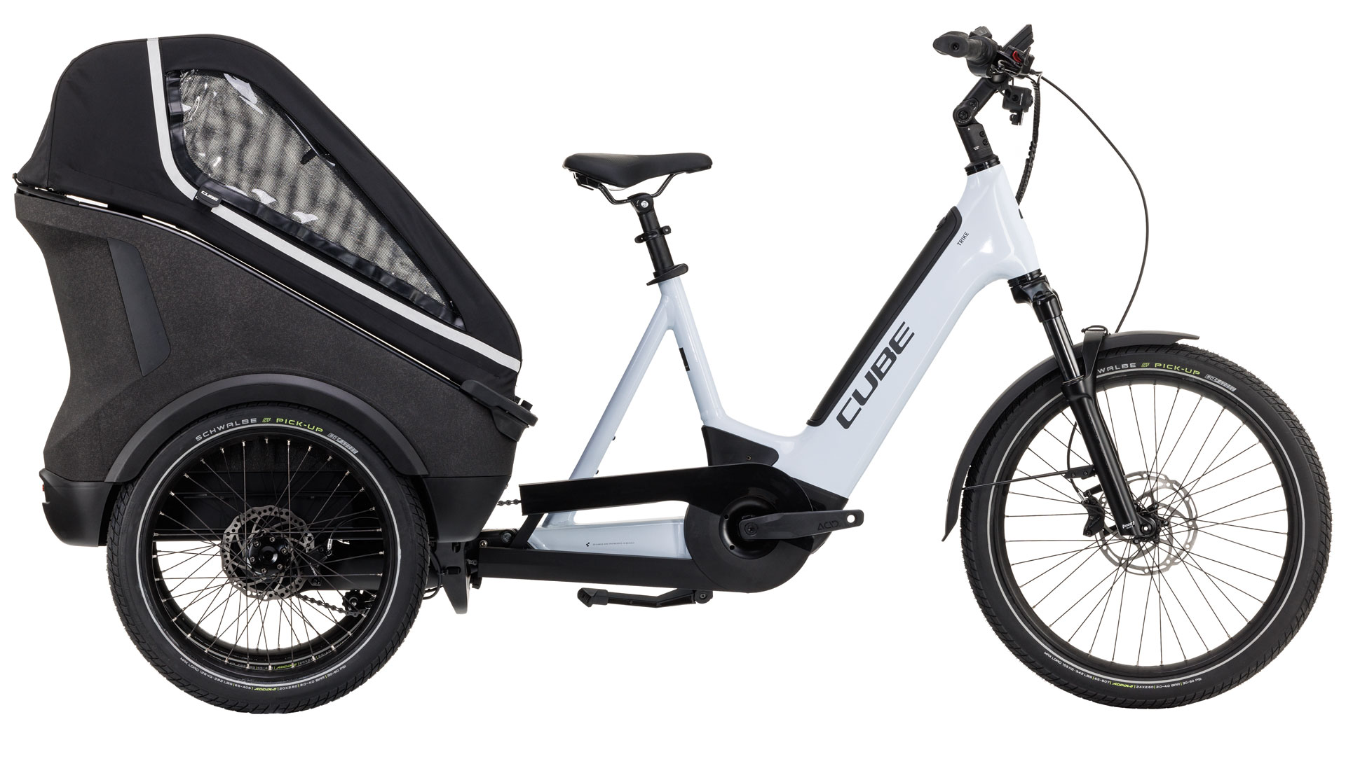 Biciclete electrice - BICICLETA ELECTRICA CUBE TRIKE FAMILY HYBRID 1500 FLASHWHITE REFLEX 2025 One Size