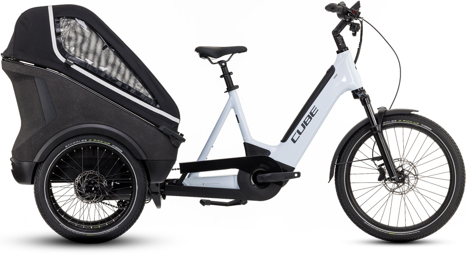 Biciclete electrice - BICICLETA ELECTRICA CUBE TRIKE HYBRID FAMILY 750 FLASHWHITE REFLEX 24/20INCH One Size