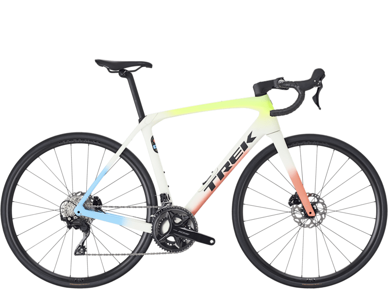 Ciclism - Bicicleta Trek Domane SL 5 Era White/Glowstick/Coral Fade 62 cm