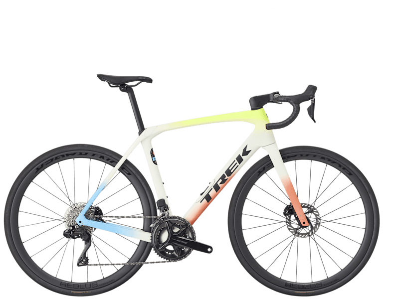 Ciclism - Bicicleta Trek Domane SL 6 Era White/Glowstick/Coral Fade 44 cm