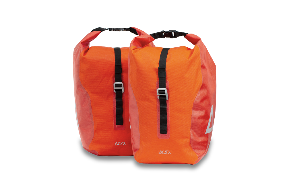 Ciclism - GENTI PENTRU PORTBAGAJ ACID TRAVLR 20/2 FLAME BLACK (PORTOCALIU)