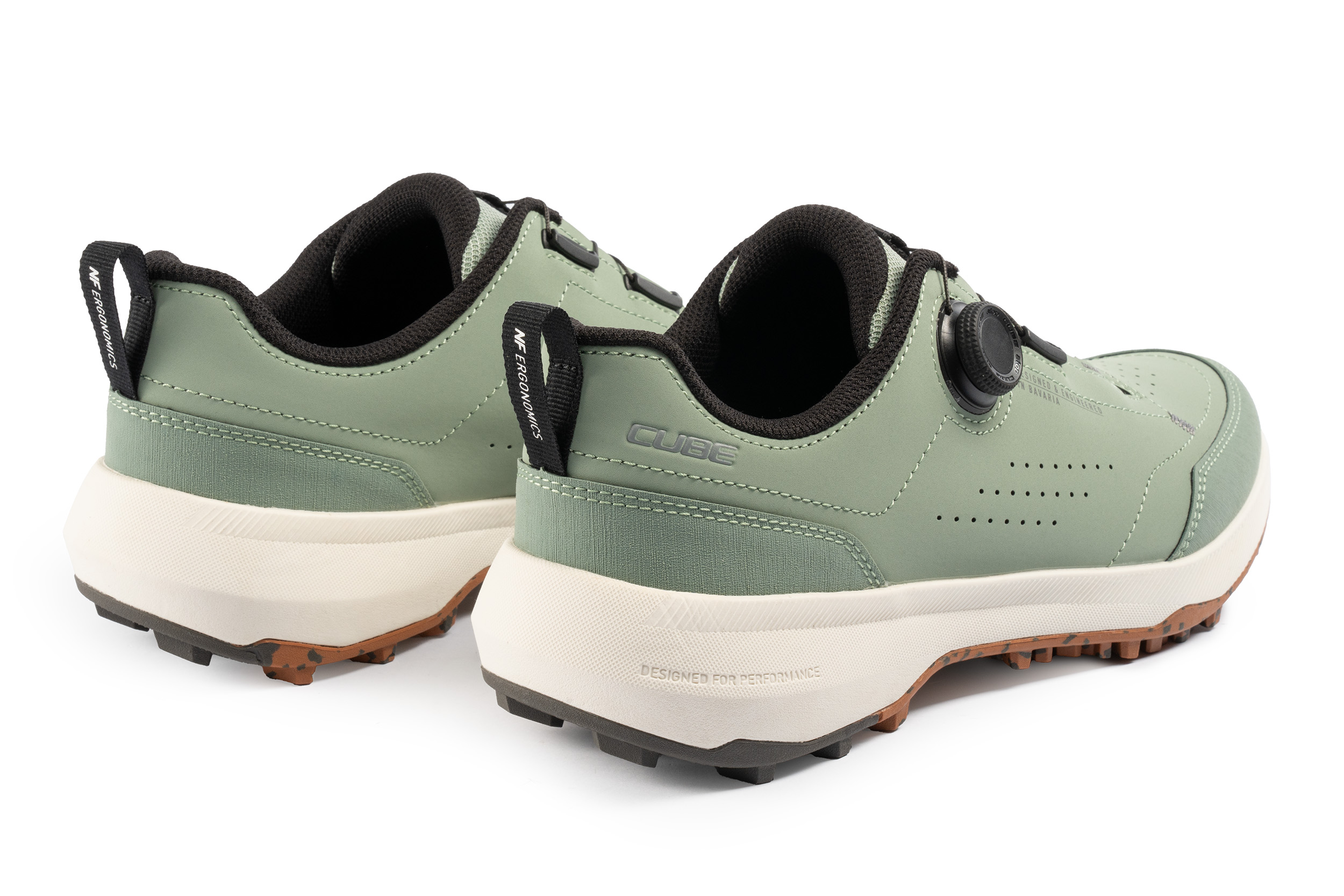 PANTOFI CICLISM CUBE OX PRO GREEN/SAND 39 [3]