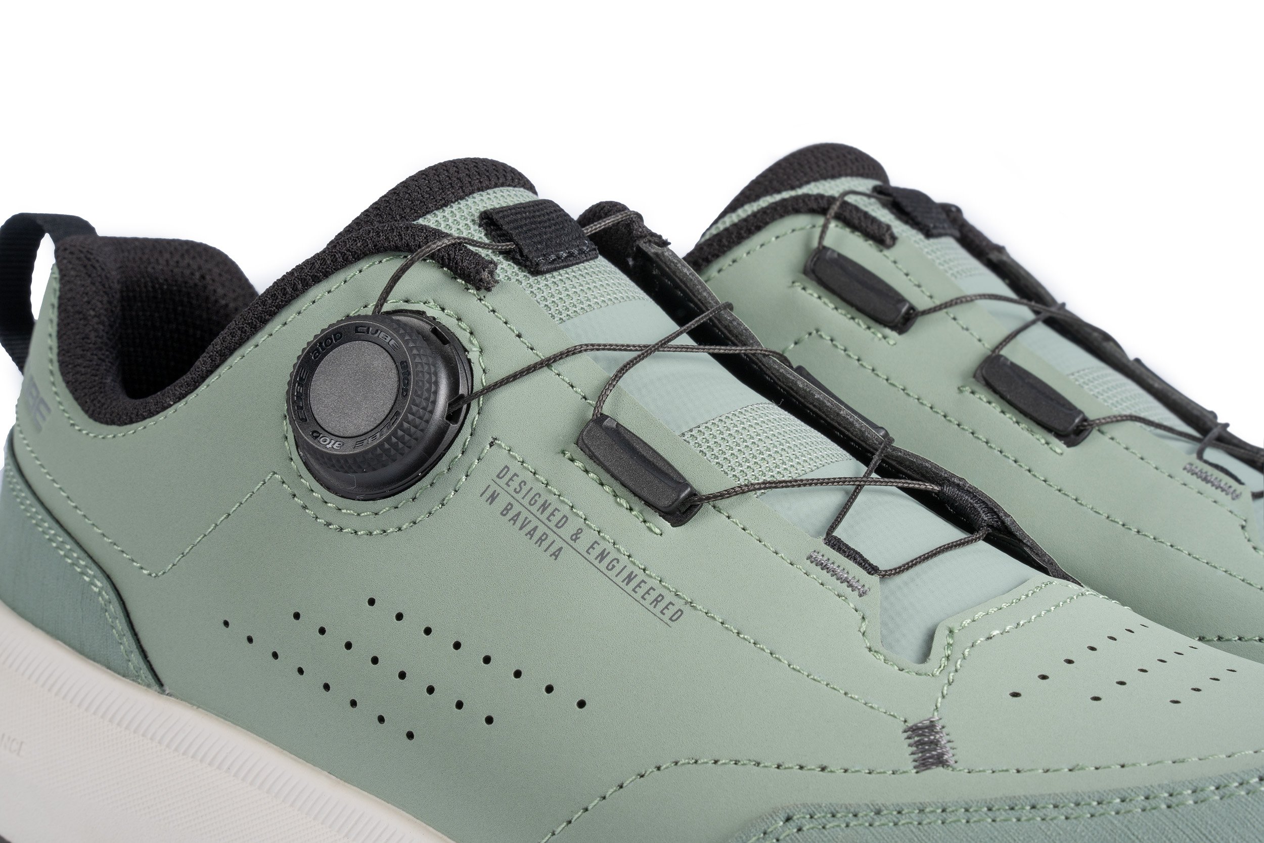 PANTOFI CICLISM CUBE OX PRO GREEN/SAND 39 [4]