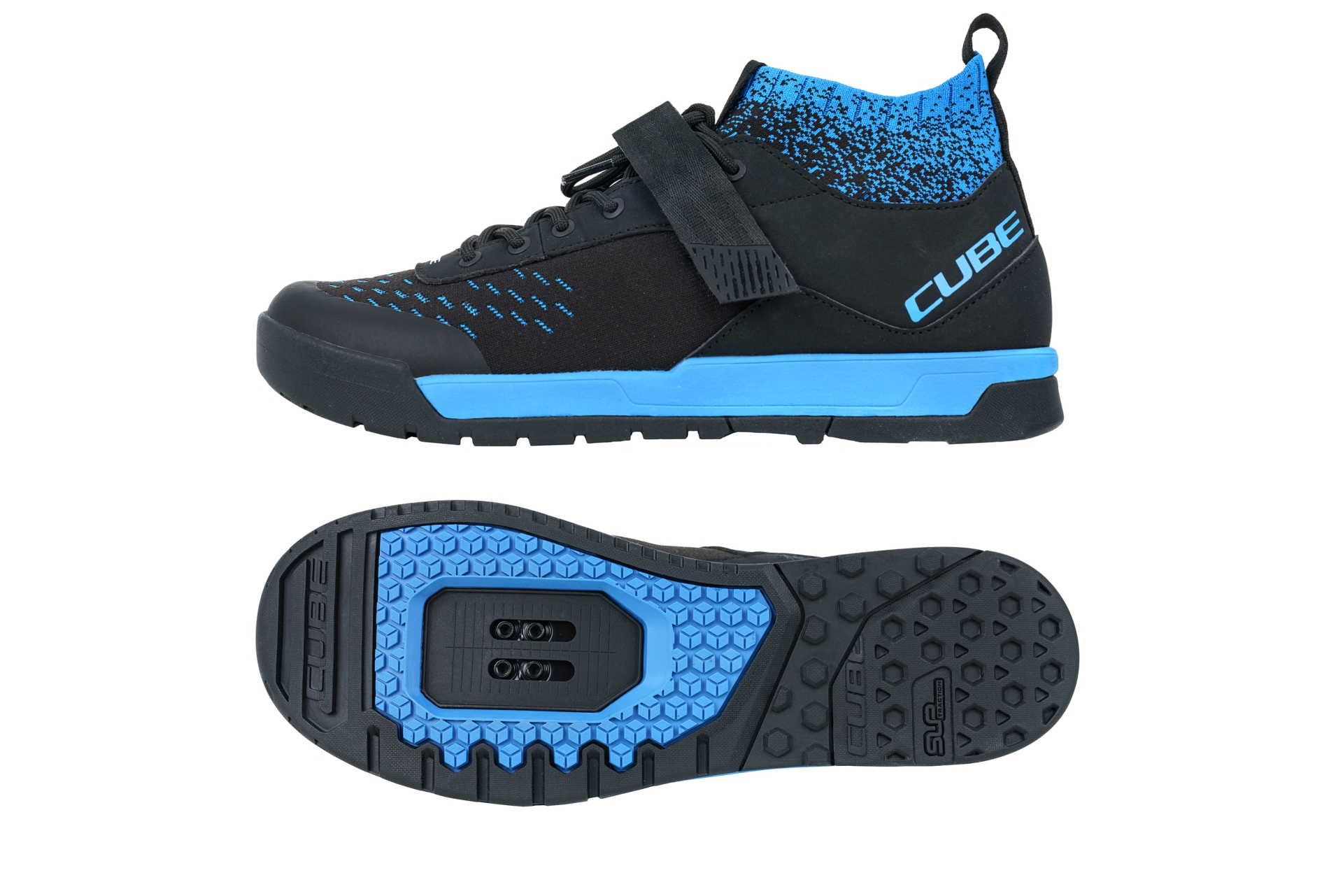 PANTOFI CICLISM CUBE SHOES GTY STRIX BLACK BLUE 45 [2]