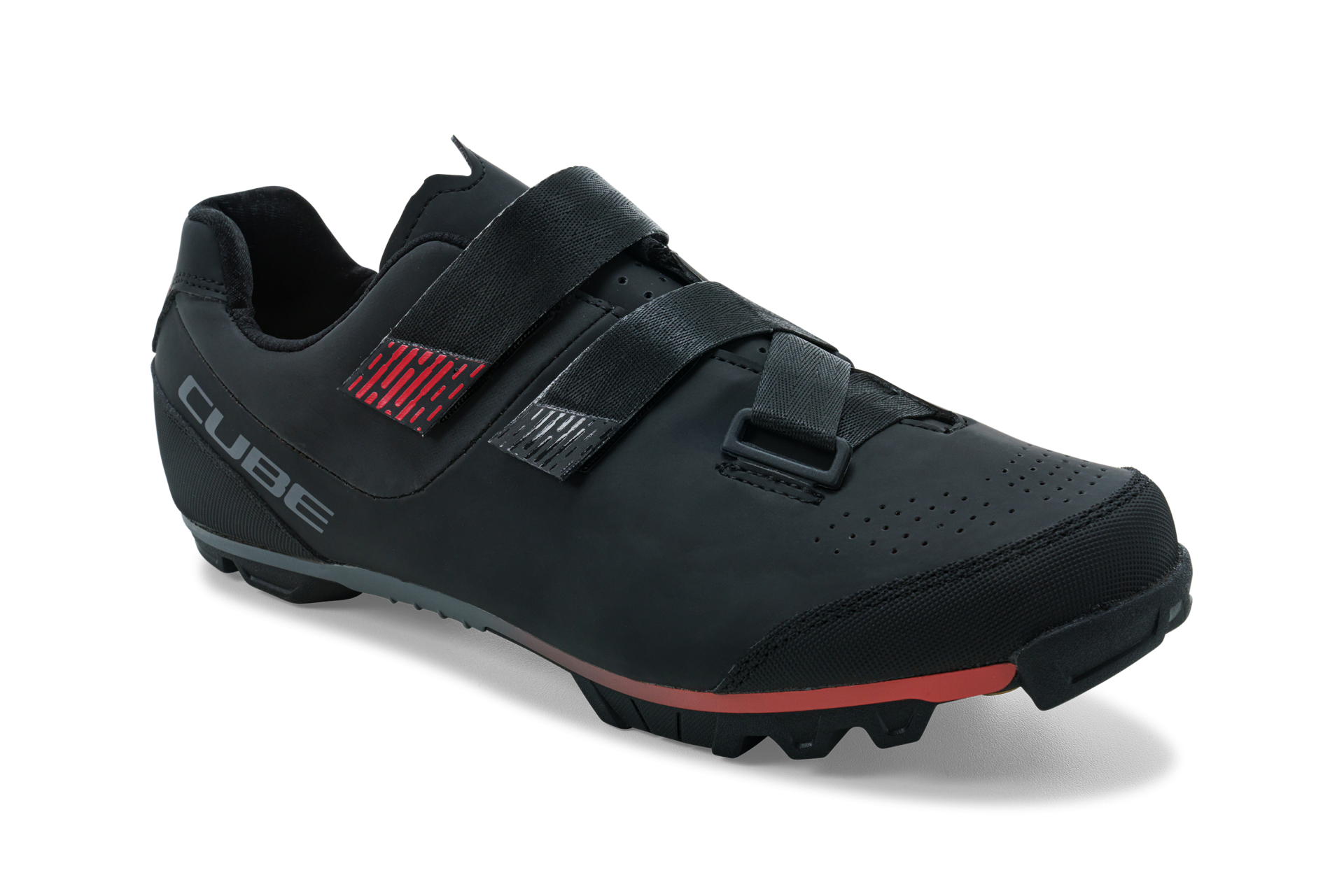 Ciclism - PANTOFI CICLISM CUBE SHOES MTB PEAK BLACK RED 43