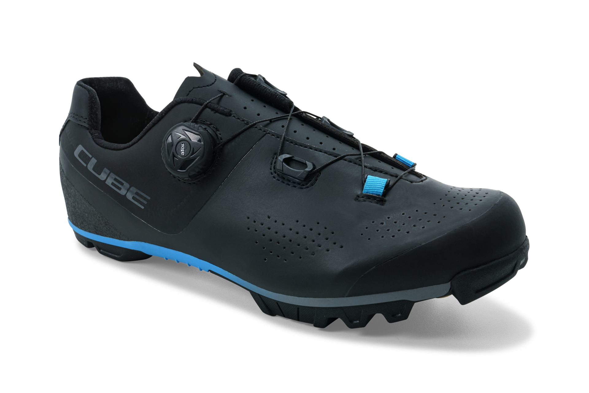 Ciclism - PANTOFI CICLISM CUBE SHOES MTB PEAK PRO BLACK BLUE 39