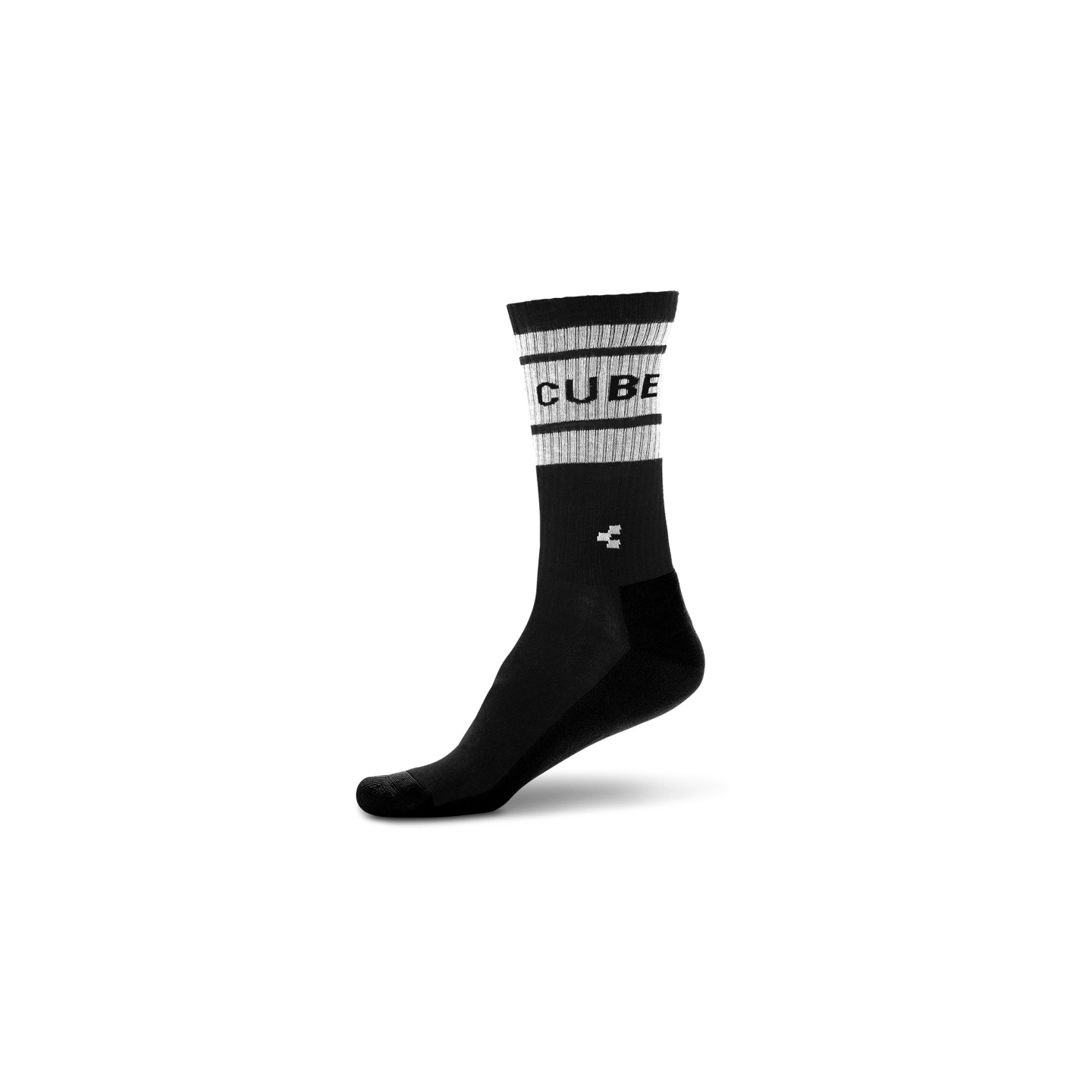 Ciclism - SOSETE CUBE SOCKS AFTER RACE HIGH CUT NEGRU ALB 36-39