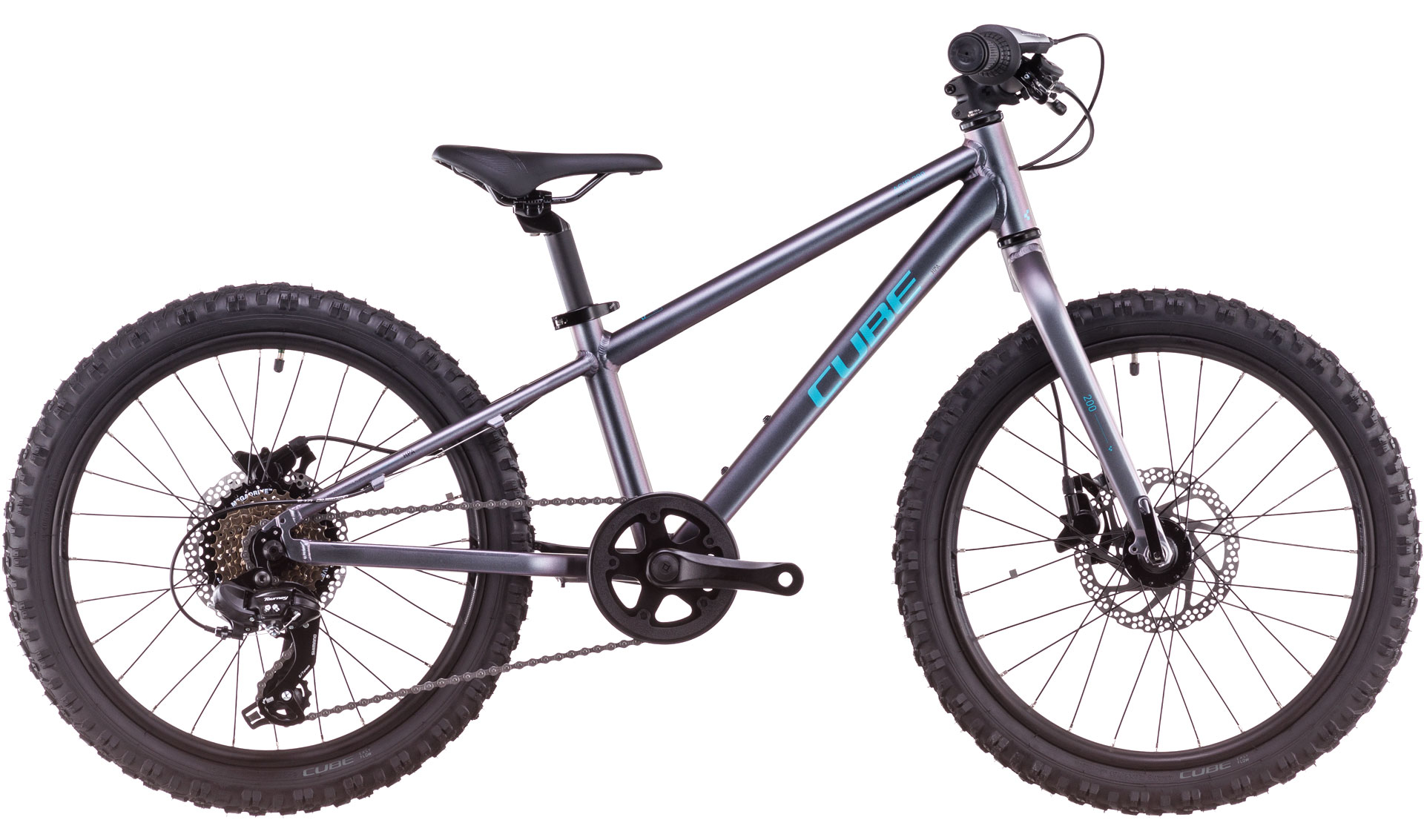 Copii BICICLETA CUBE ACID 200 DISC GALACTIC CYAN 2025 roti 2