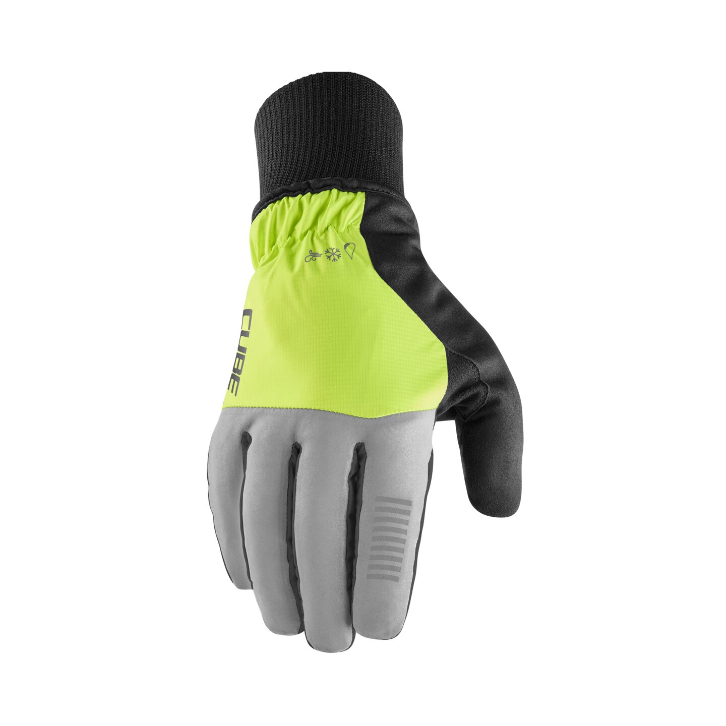 Manusi MANUSI CUBE GLOVES WINTER LONG FINGER X NF GREY/YELLO