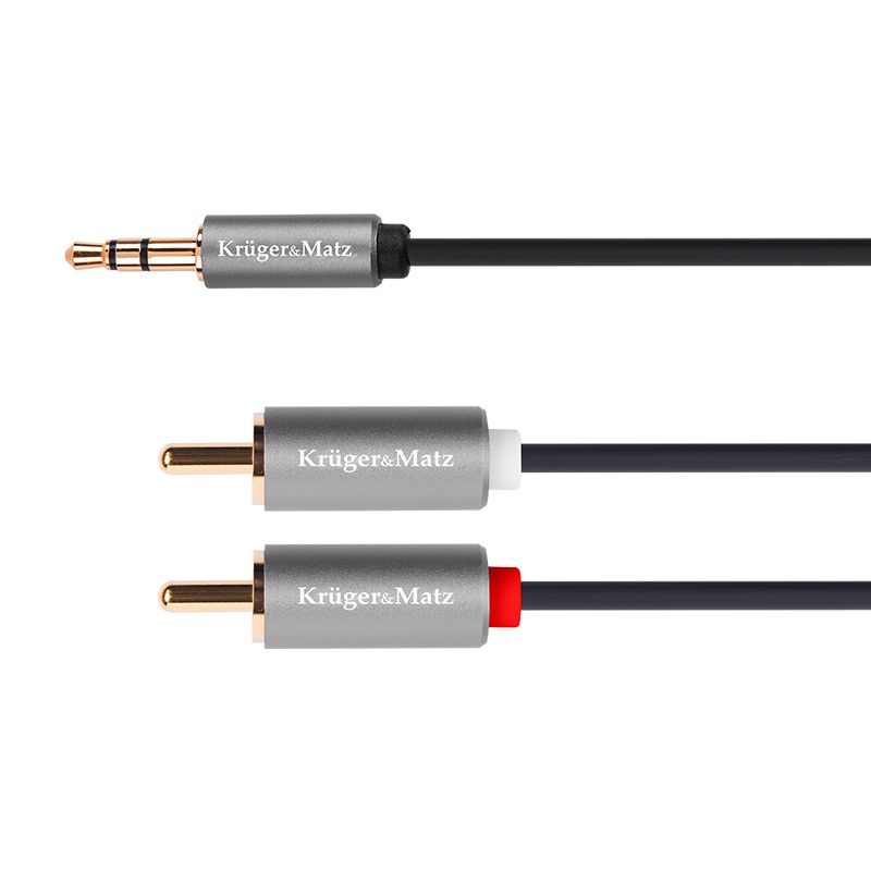 Cabluri, mufe si conectori - CABLU JACK 3.5 -2RCA 3m BASIC K&M, bilden.ro