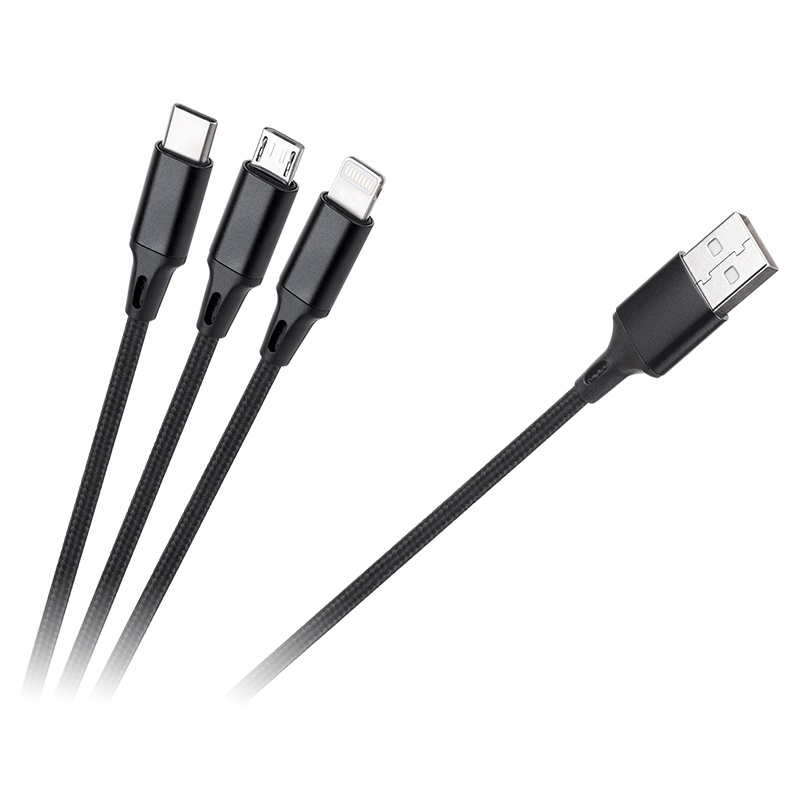 Cabluri, mufe si conectori - CABLU USB 3IN1 100cm, bilden.ro