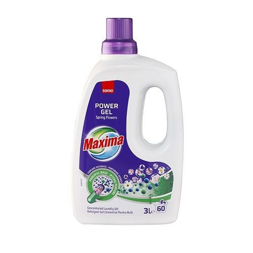 Solutii pentru curatenie si igiena - Detergent rufe lichid, Sano Maxima Power gel Spring Flower, 3l, bilden.ro