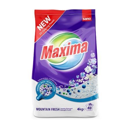 Solutii pentru curatenie si igiena - Detergent rufe pudra, Sano Maxima Mountain Fresh, 4kg, bilden.ro