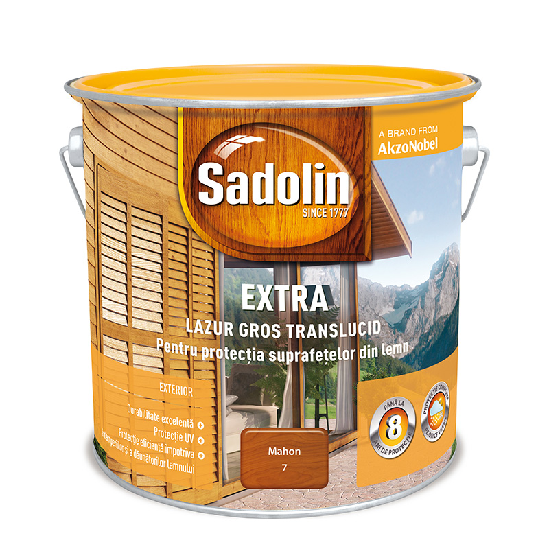 Lacuri si baituri - LAC PENTRU LEMN, SADOLIN EXTRA, MAHON, 2.5L, bilden.ro